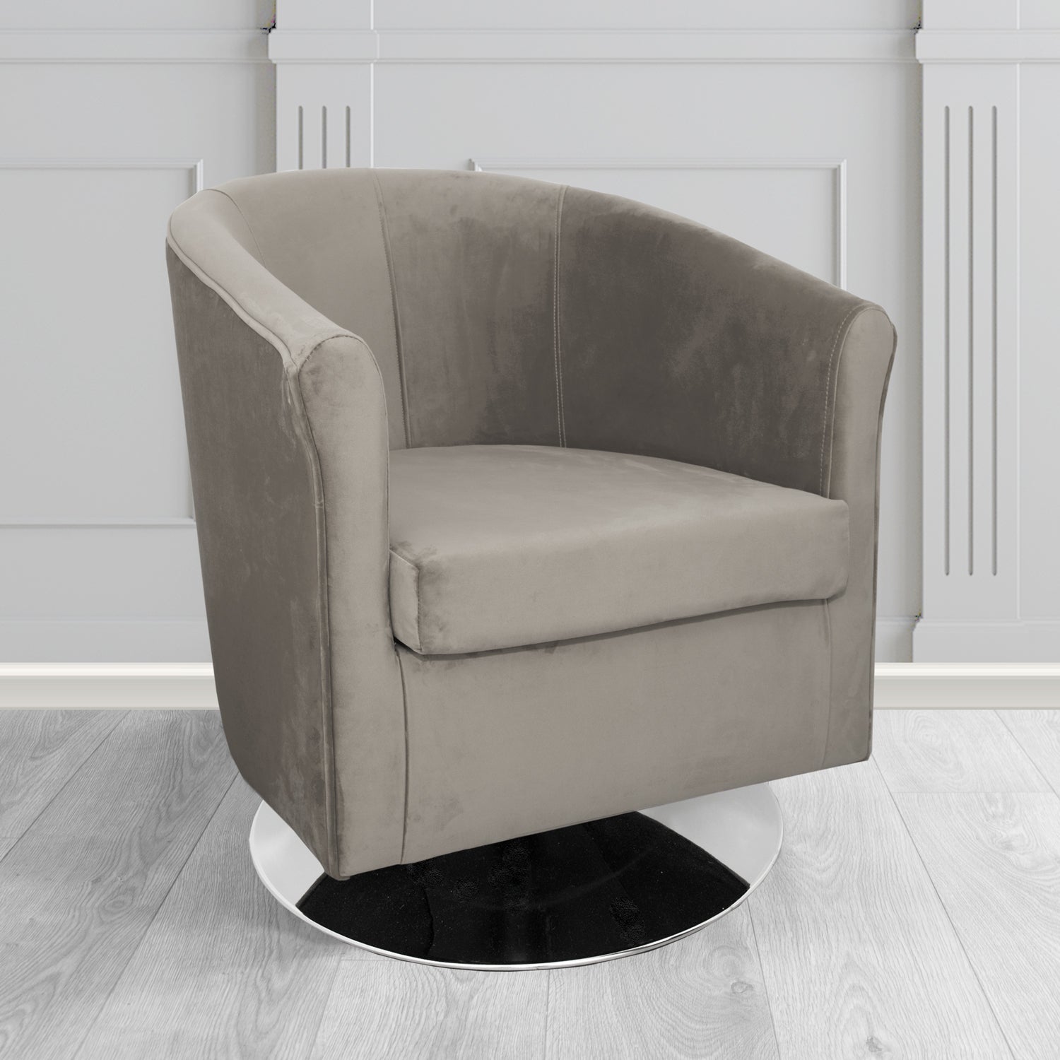Tuscany Swivel Tub Chair in Villa Nova Atil II Crib 5 Velvet Fabric