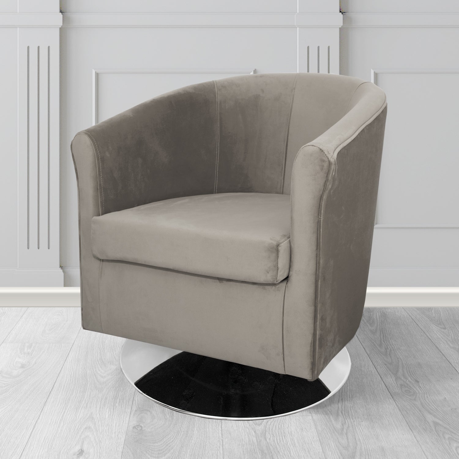 Tuscany Swivel Tub Chair in Villa Nova Atil II Crib 5 Velvet Fabric