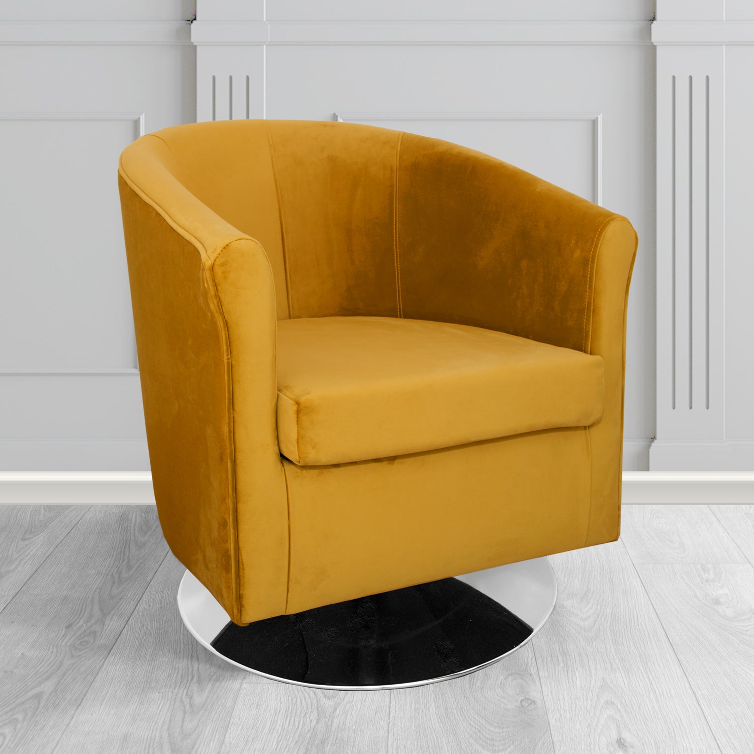 Tuscany Swivel Tub Chair in Villa Nova Atil II Crib 5 Velvet Fabric