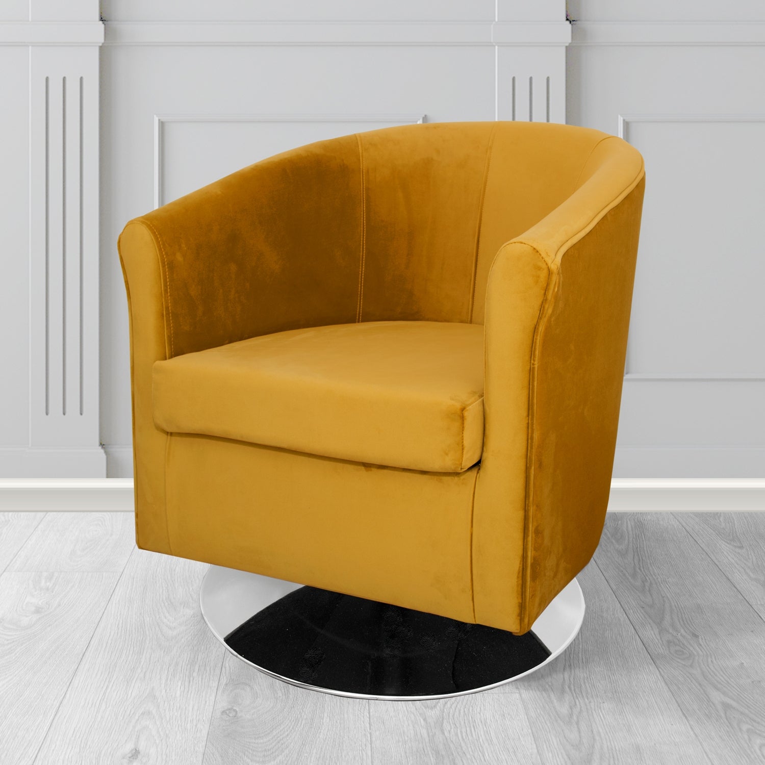 Tuscany Swivel Tub Chair in Villa Nova Atil II Crib 5 Velvet Fabric