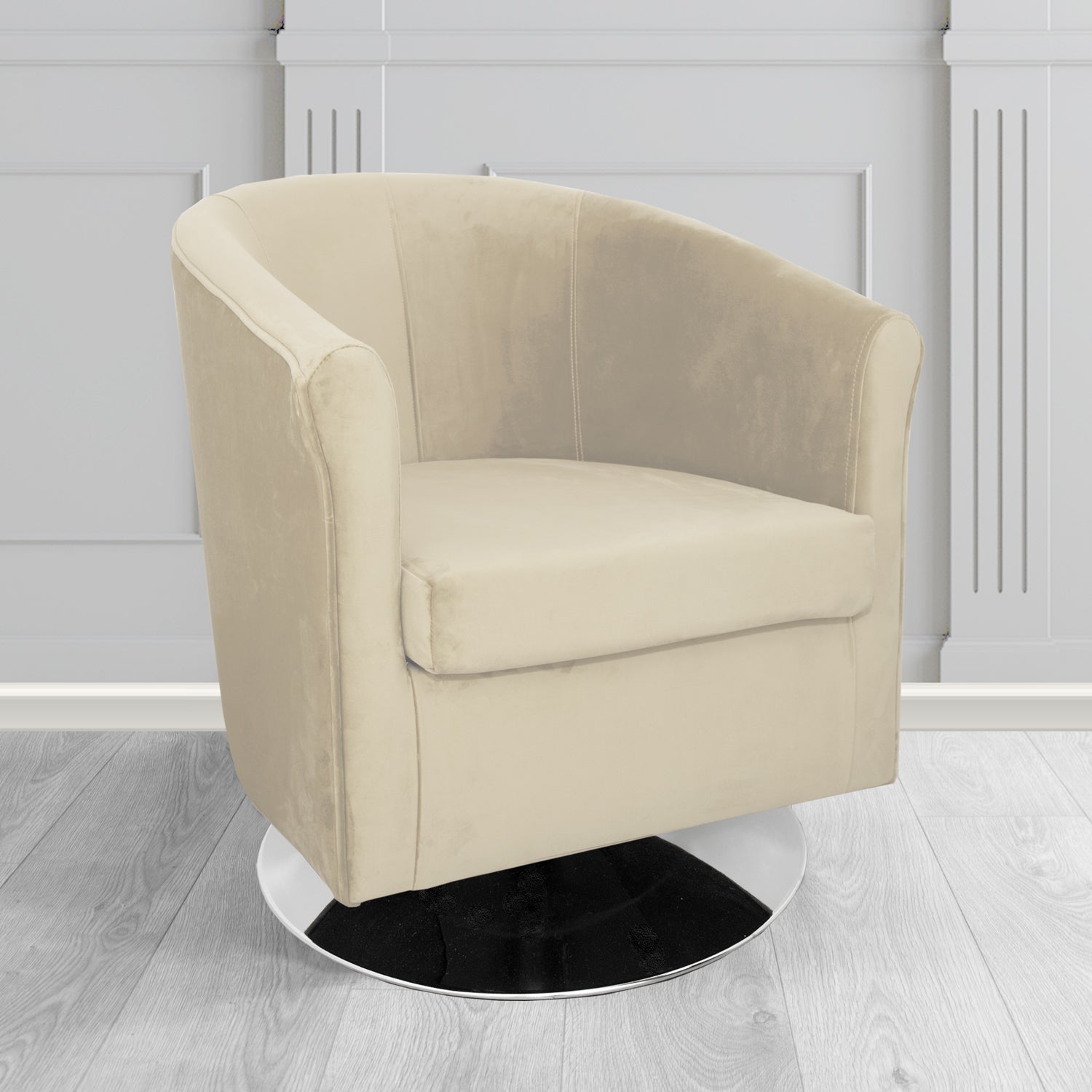 Tuscany Swivel Tub Chair in Villa Nova Atil II Crib 5 Velvet Fabric