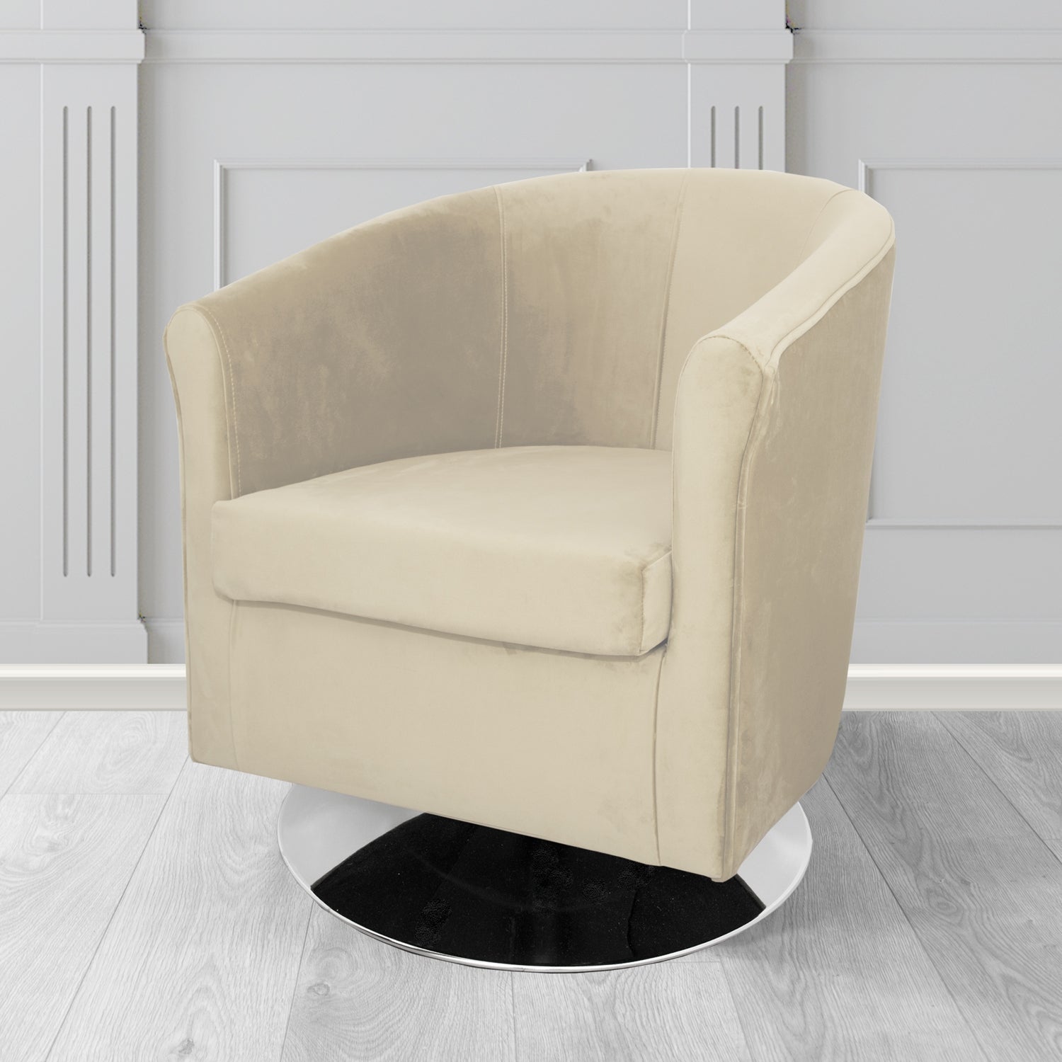 Tuscany Swivel Tub Chair in Villa Nova Atil II Crib 5 Velvet Fabric