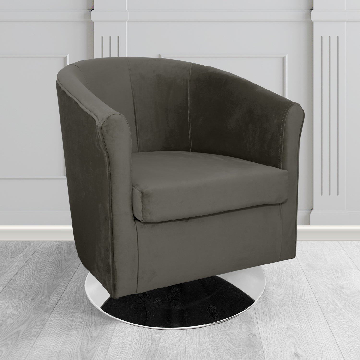 Tuscany Swivel Tub Chair in Villa Nova Atil II Crib 5 Velvet Fabric