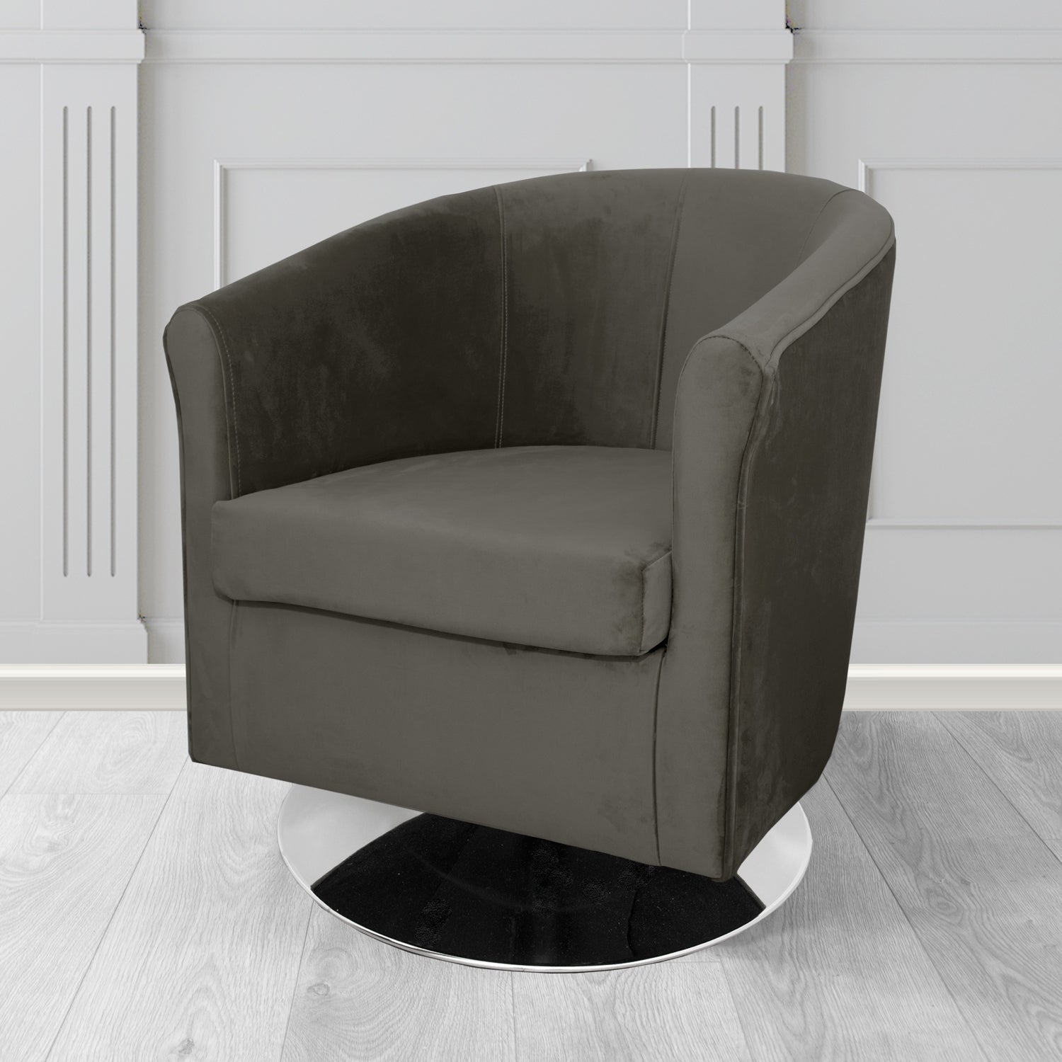 Tuscany Swivel Tub Chair in Villa Nova Atil II Crib 5 Velvet Fabric