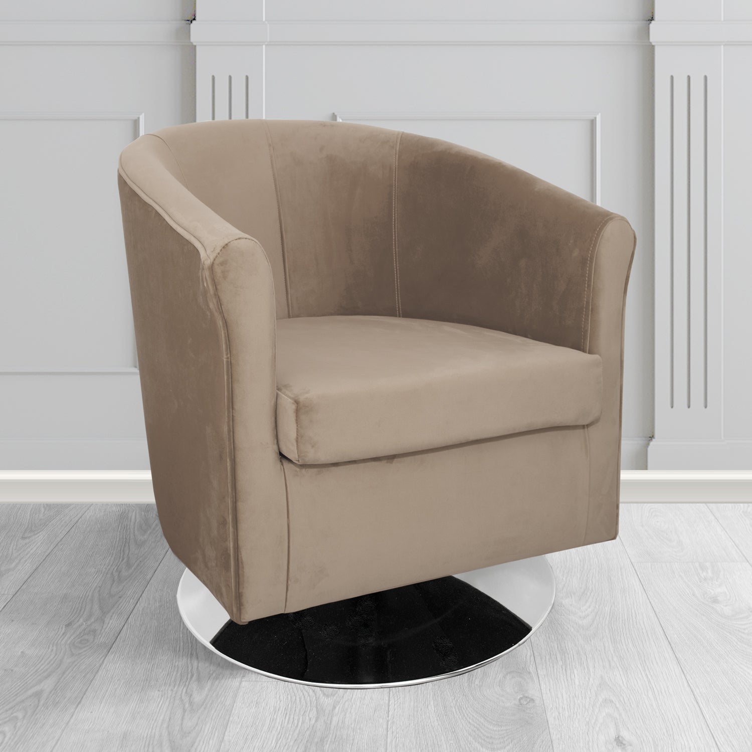 Tuscany Swivel Tub Chair in Villa Nova Atil II Crib 5 Velvet Fabric