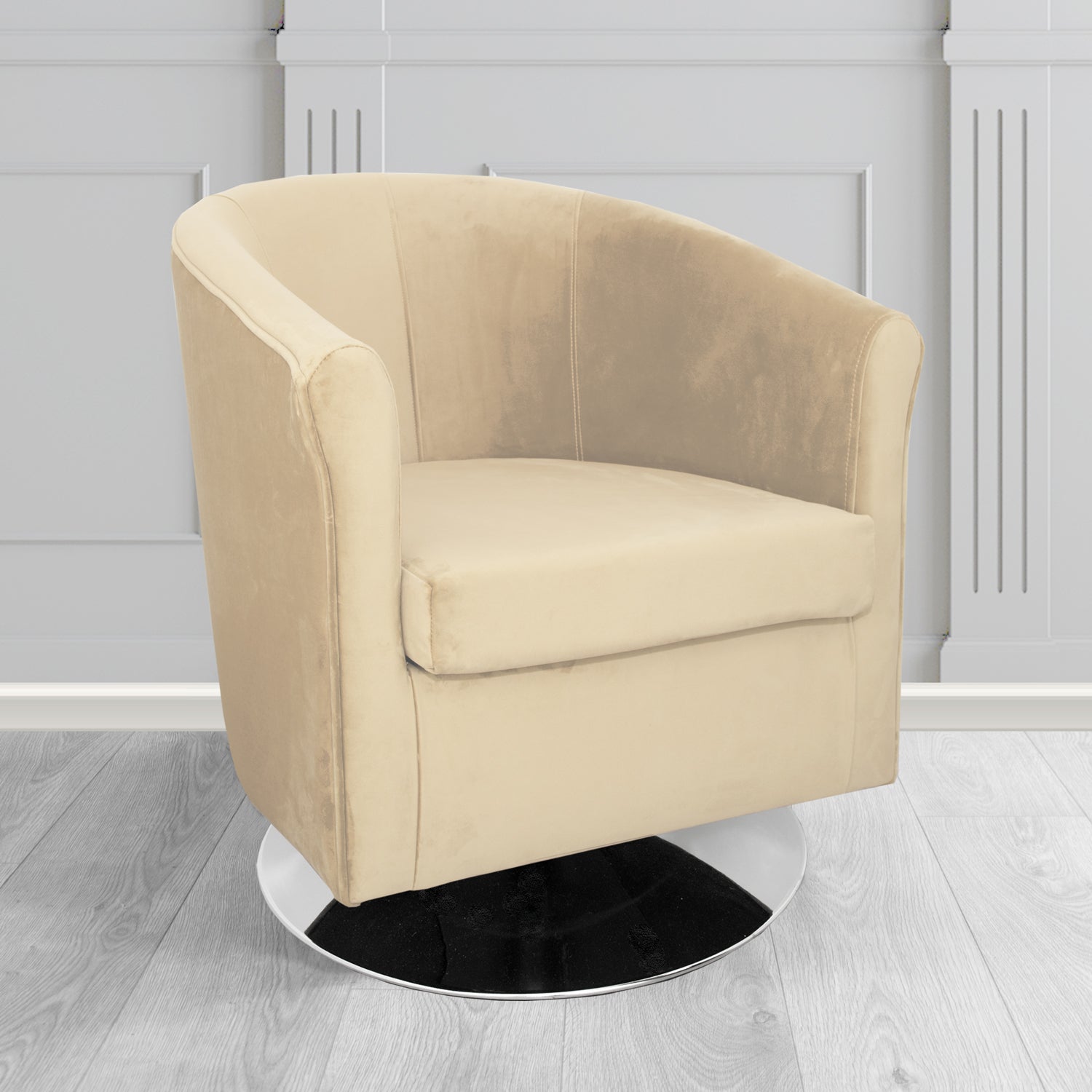 Tuscany Swivel Tub Chair in Villa Nova Atil II Crib 5 Velvet Fabric