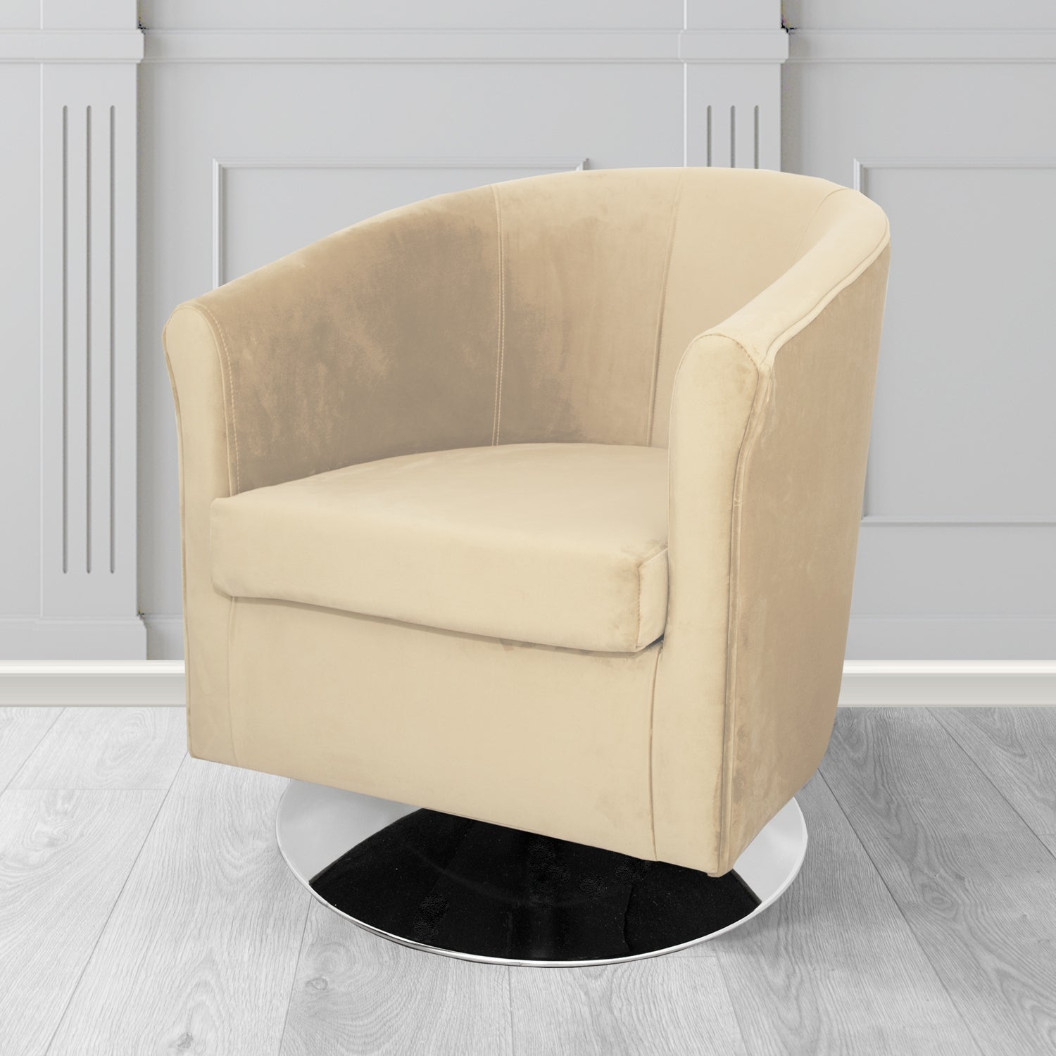 Tuscany Swivel Tub Chair in Villa Nova Atil II Crib 5 Velvet Fabric