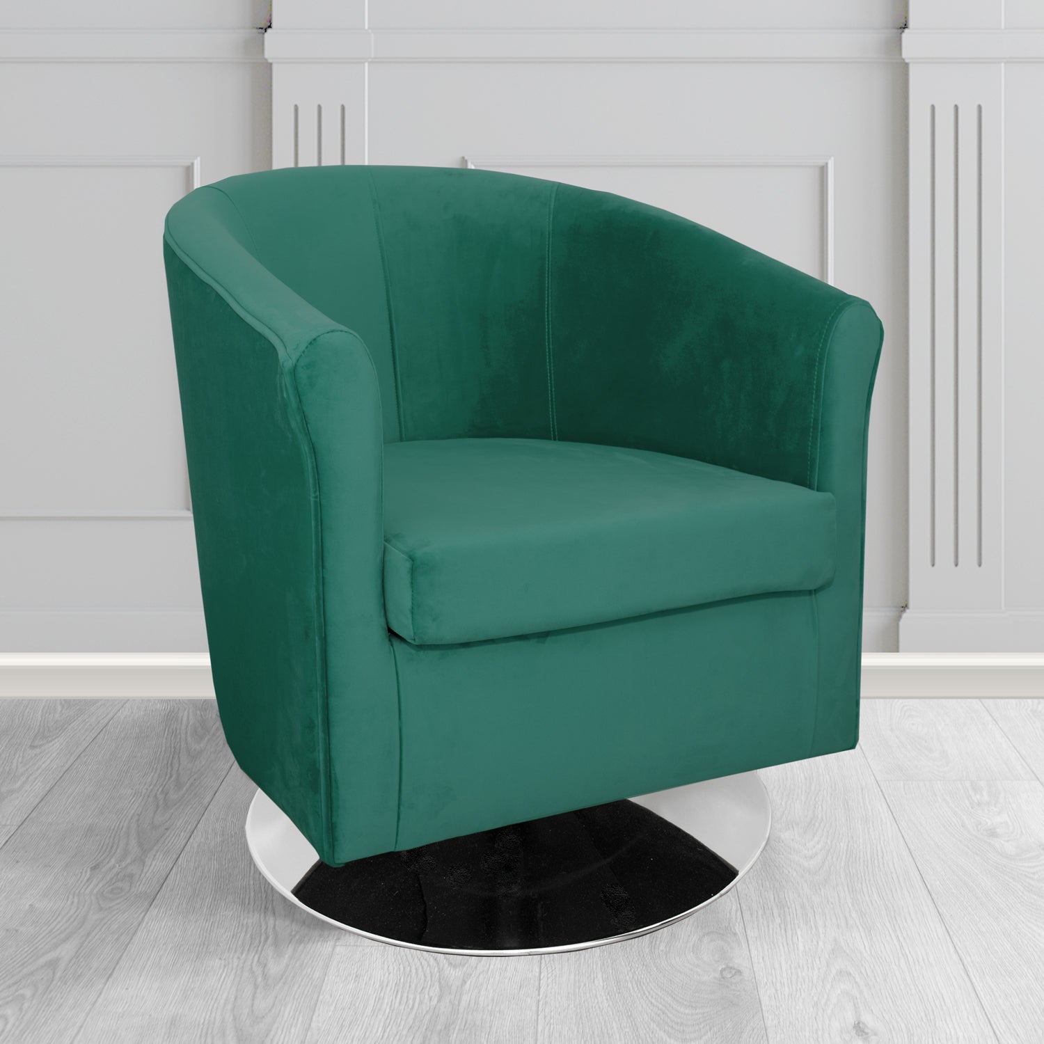 Tuscany Swivel Tub Chair in Villa Nova Atil II Crib 5 Velvet Fabric
