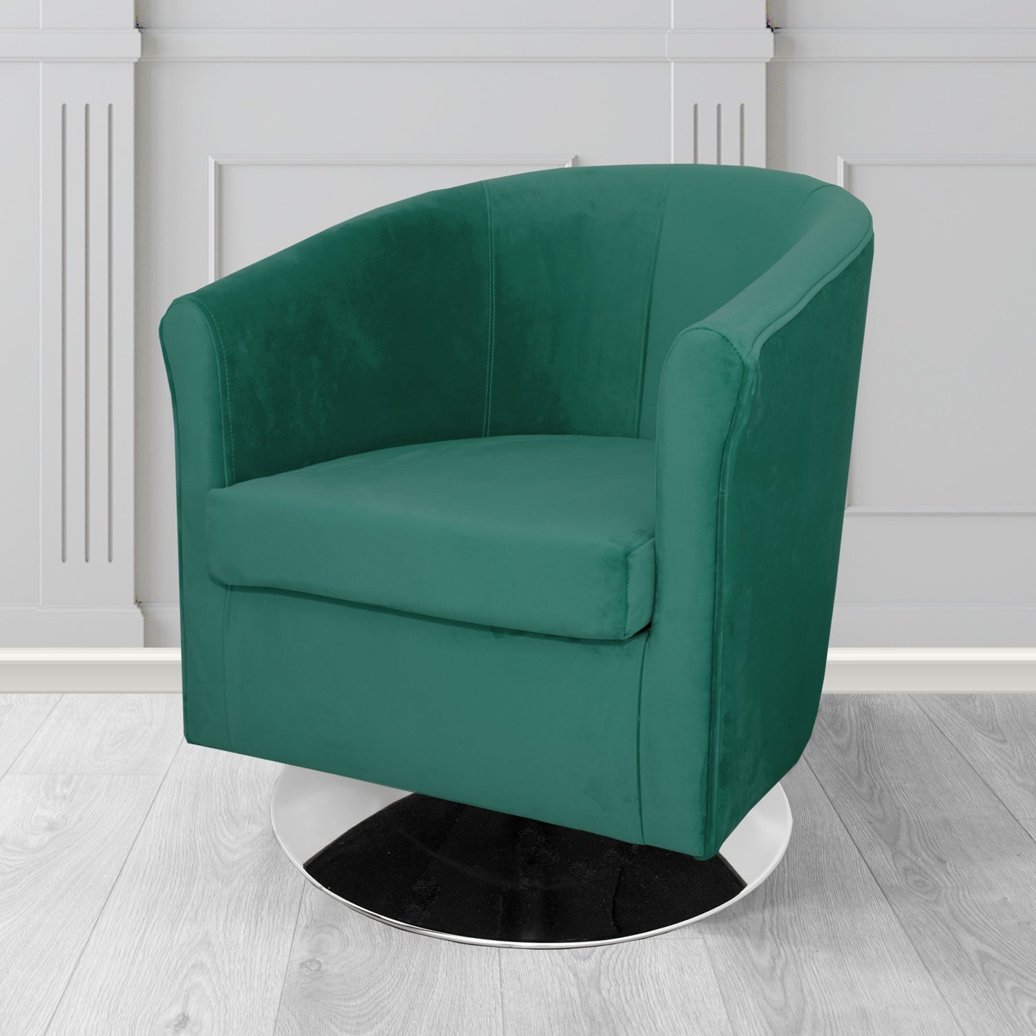Tuscany Swivel Tub Chair in Villa Nova Atil II Crib 5 Velvet Fabric