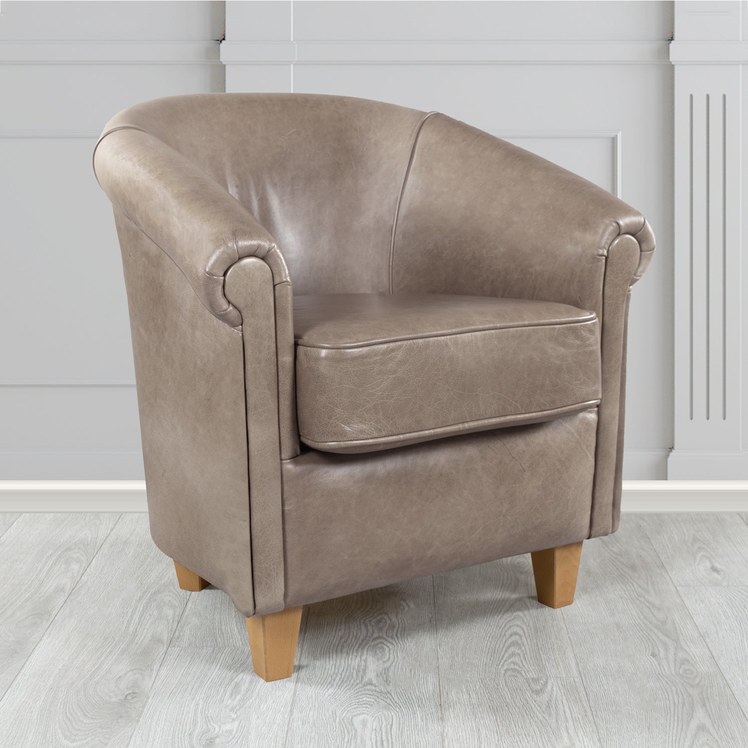 Genuine leather tub chair 2025