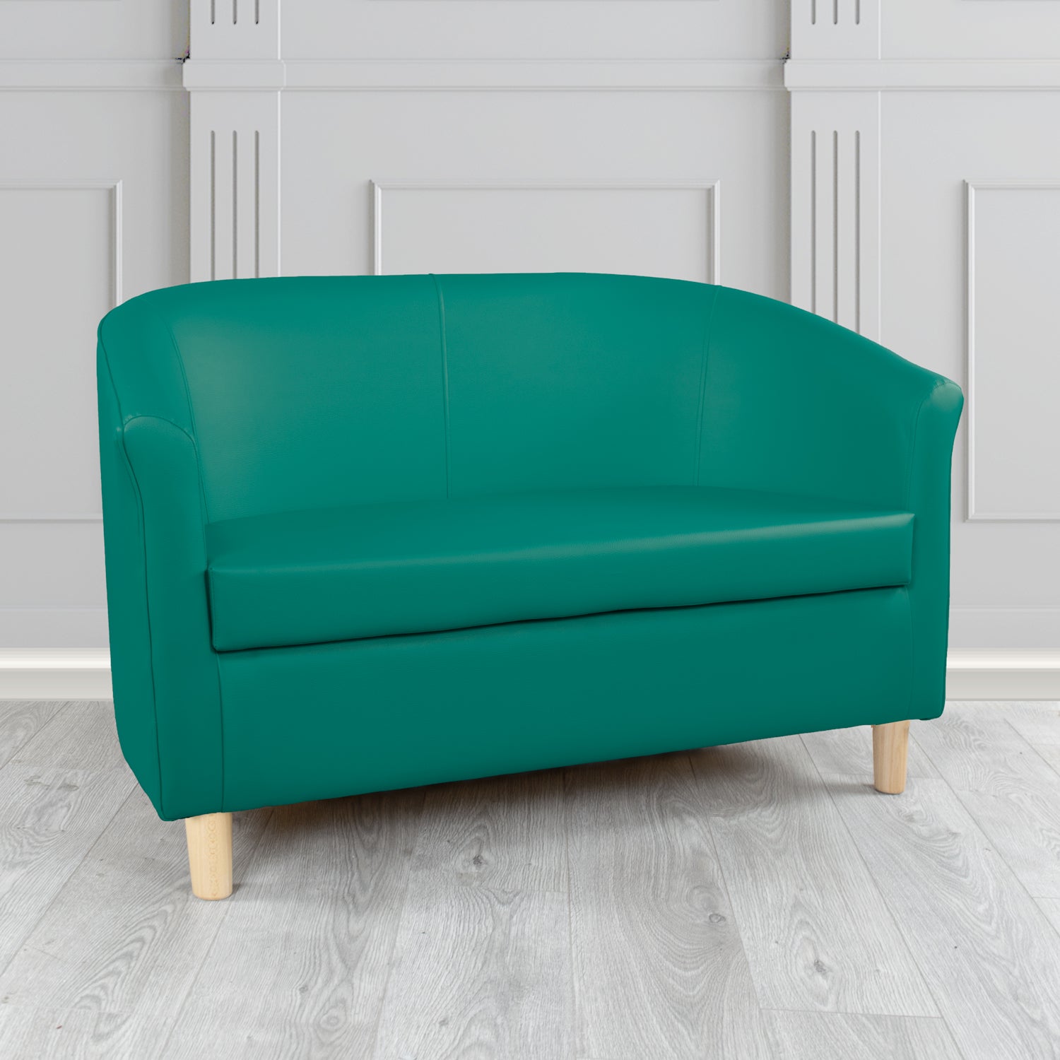 Teal faux leather sofa new arrivals