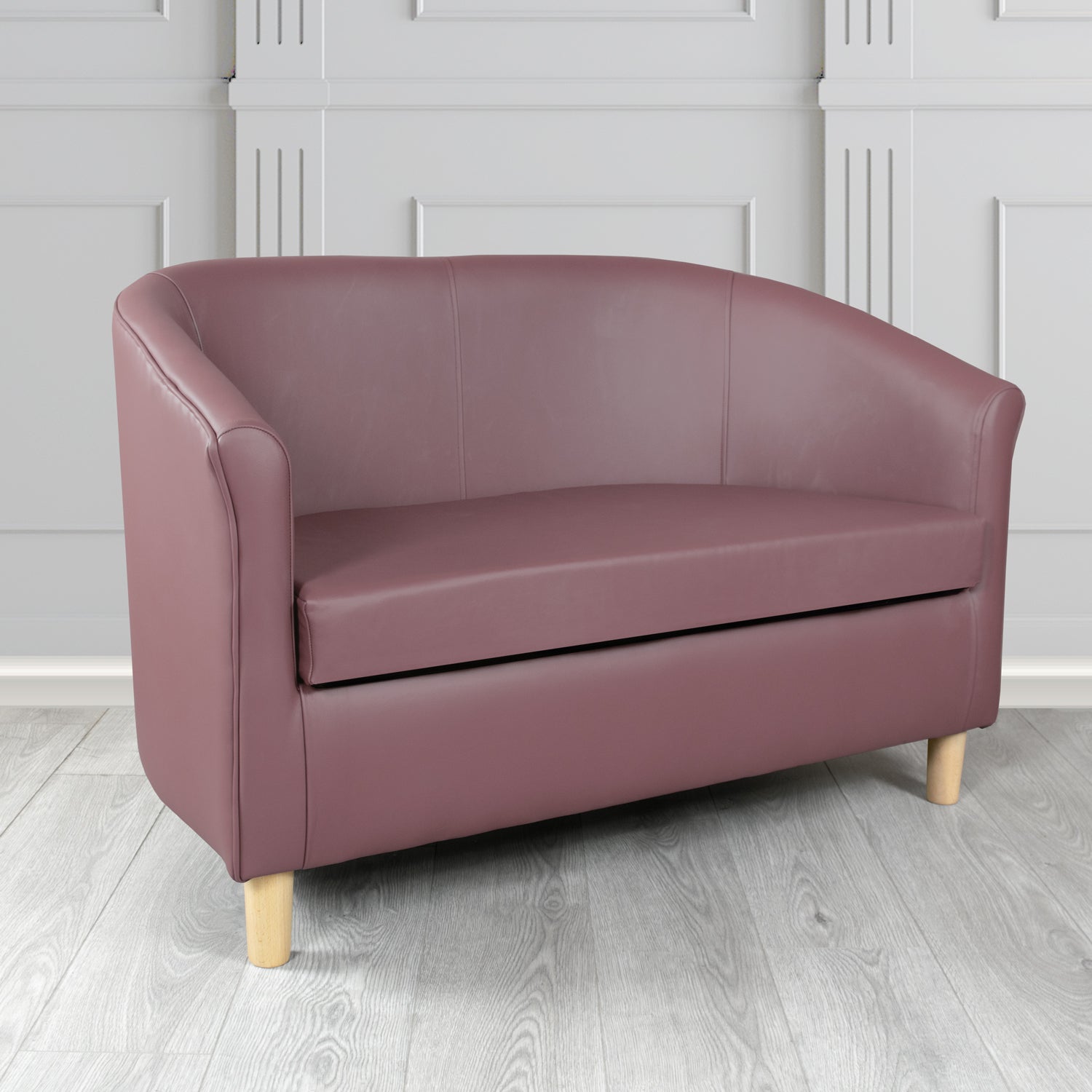 Tuscany Shelly Amethyst Crib 5 Genuine Leather 2 Seater Tub Sofa - The Tub Chair Shop