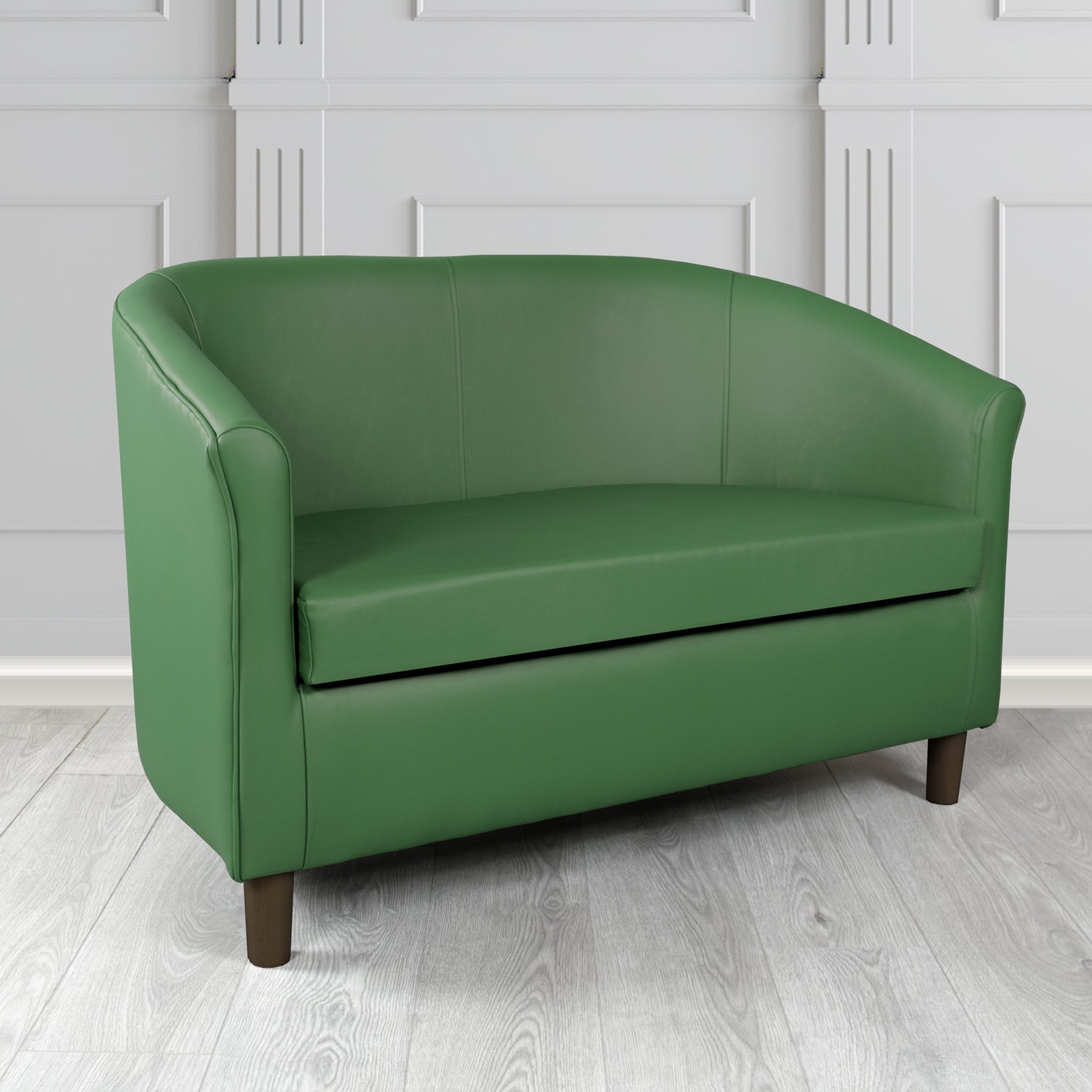 Tuscany Shelly Jade Green Crib 5 Genuine Leather 2 Seater Tub Sofa - The Tub Chair Shop