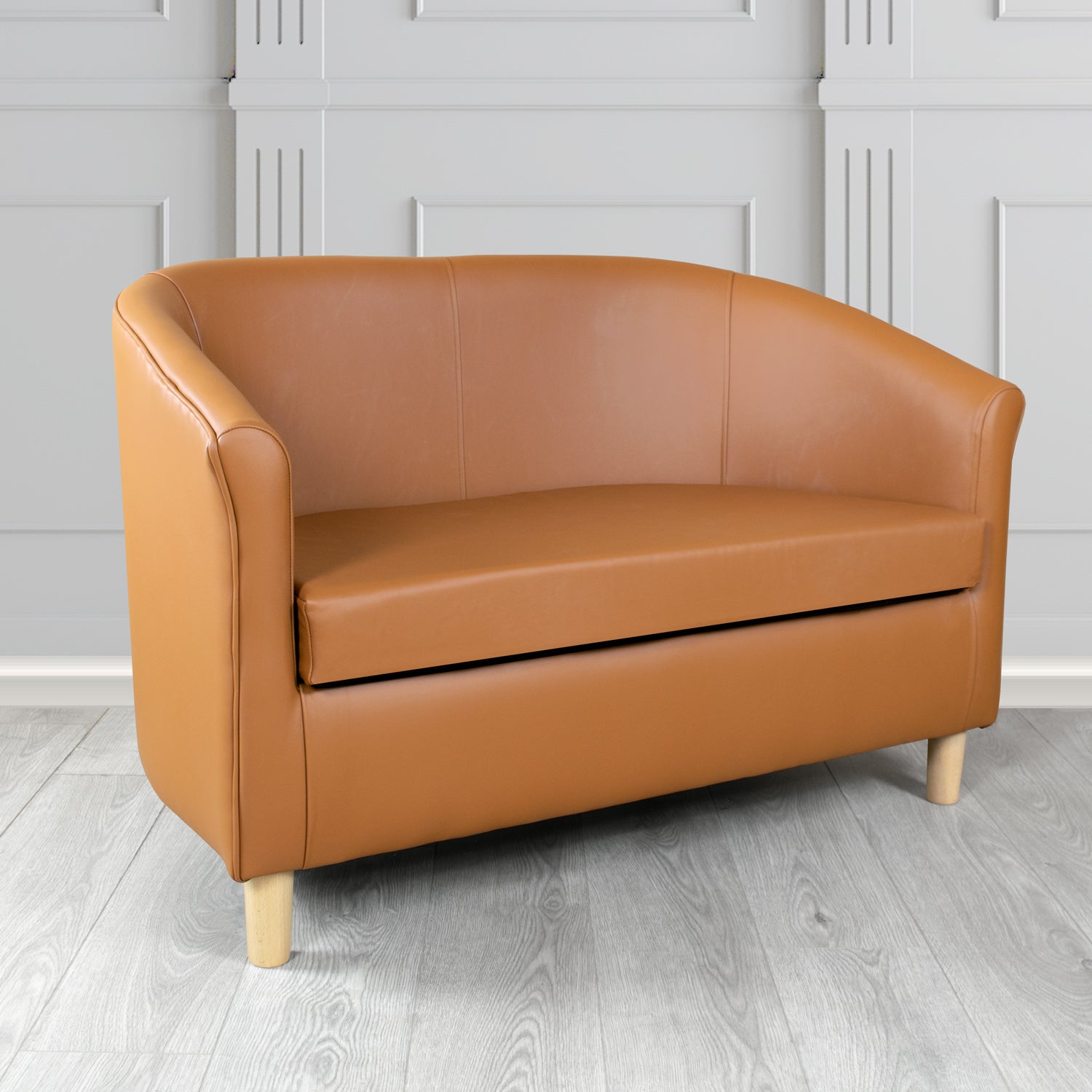 Tuscany Shelly Saddle Crib 5 Genuine Leather 2 Seater Tub Sofa - The Tub Chair Shop