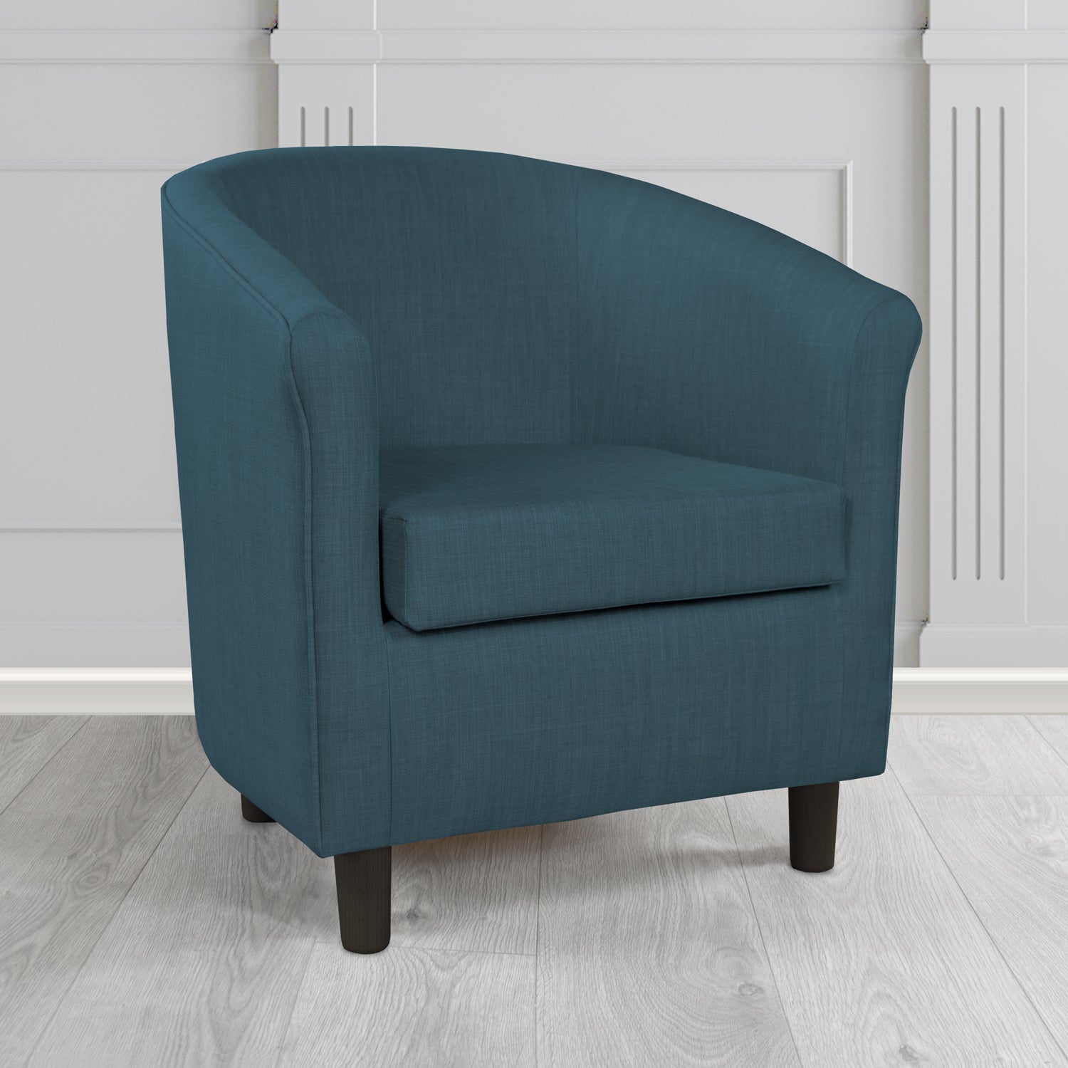Tuscany Tub Chair in Charles Plain Linen Fabric - The Tub Chair Shop