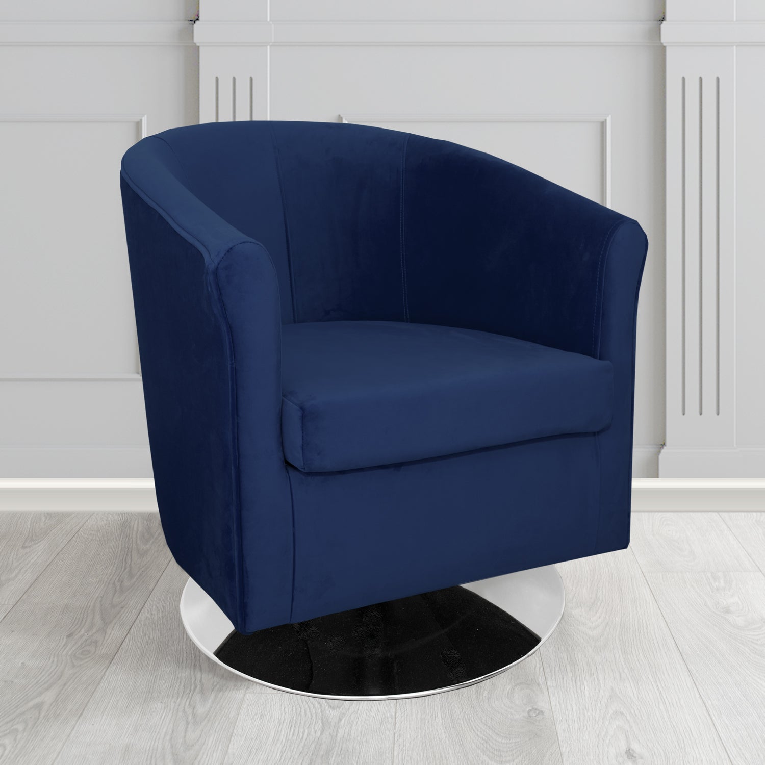 Tuscany Monaco Royal Plush Velvet Fabric Swivel Tub Chair (6589865197610)