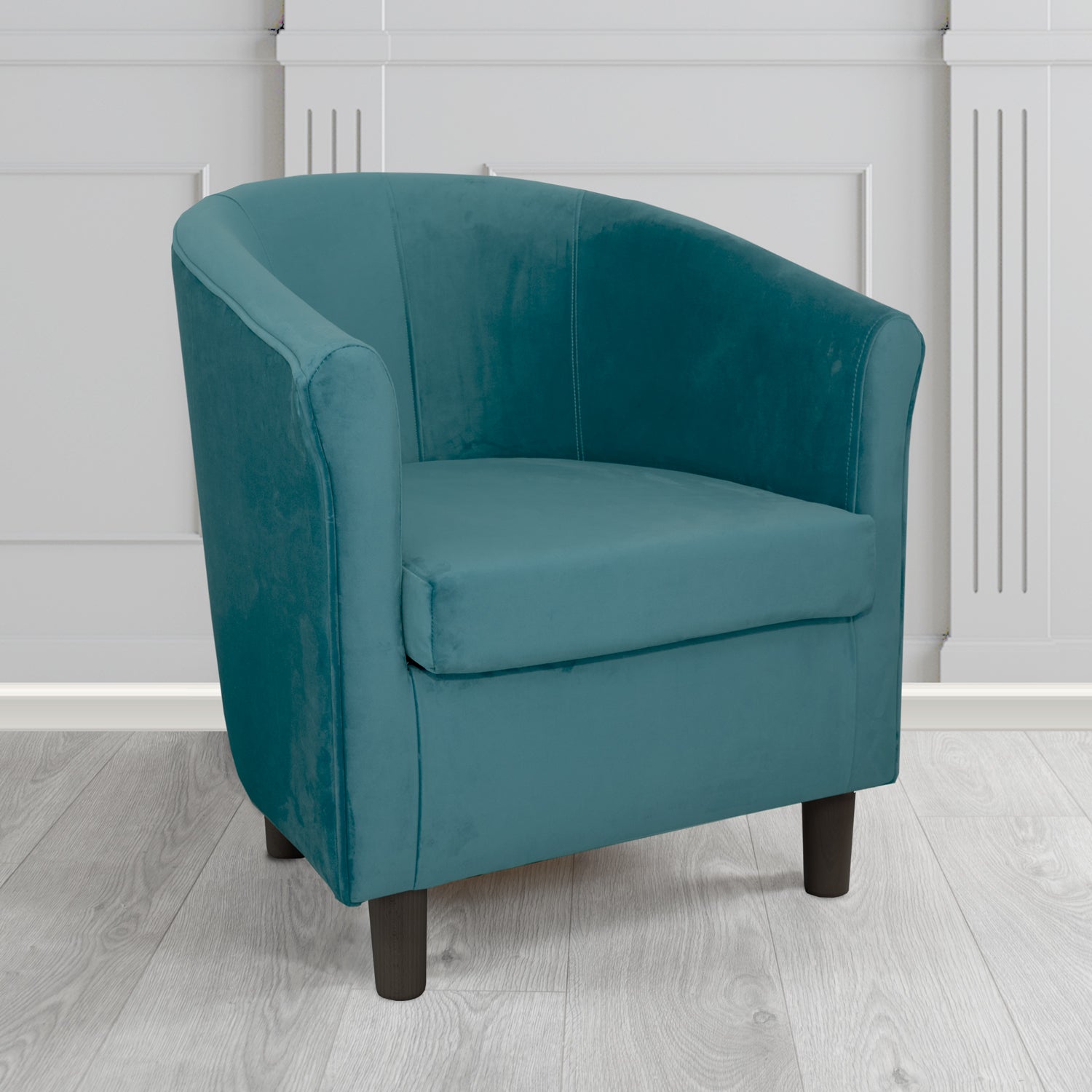 Tuscany Tub Chair in Monaco Plush Velvet Fabric - The Tub Chair Shop