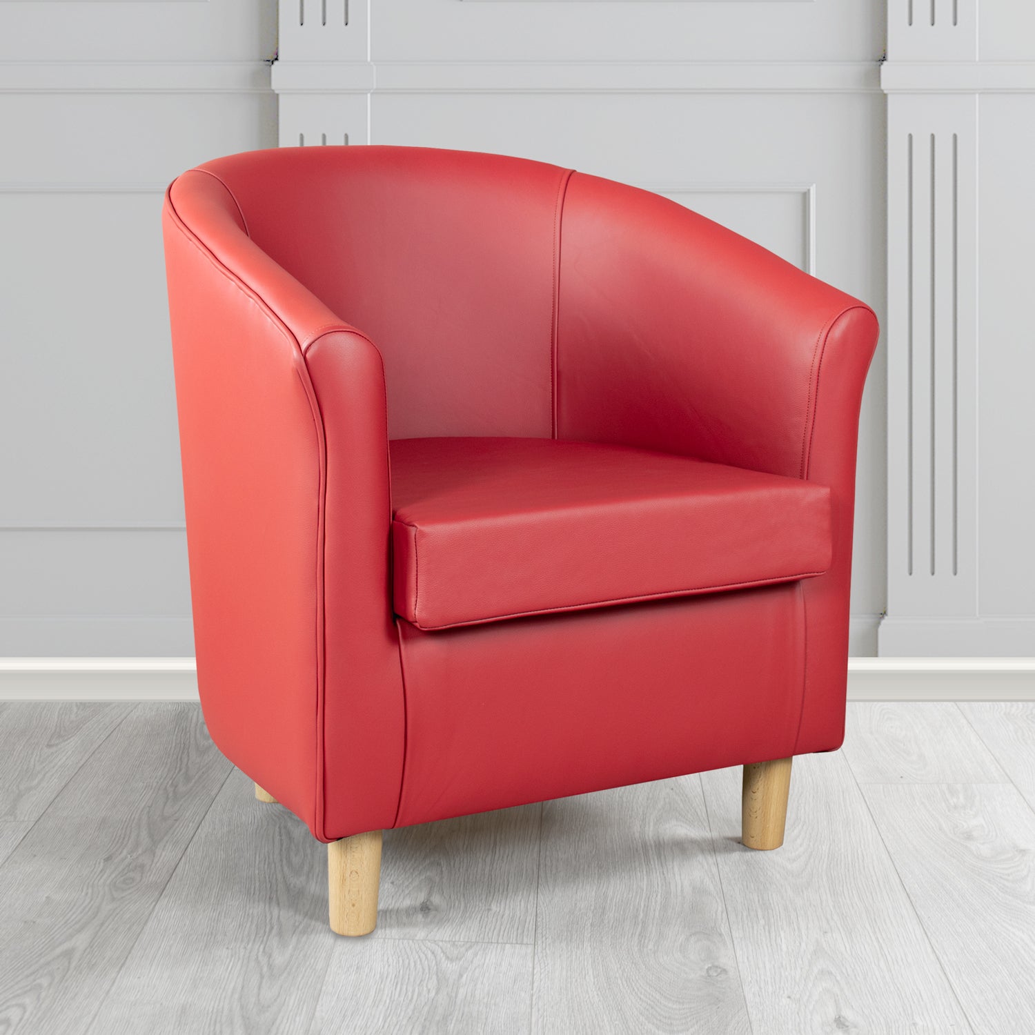 Tuscany Shelly Crimson Crib 5 Genuine Leather Tub Chair - The Tub Chair Shop