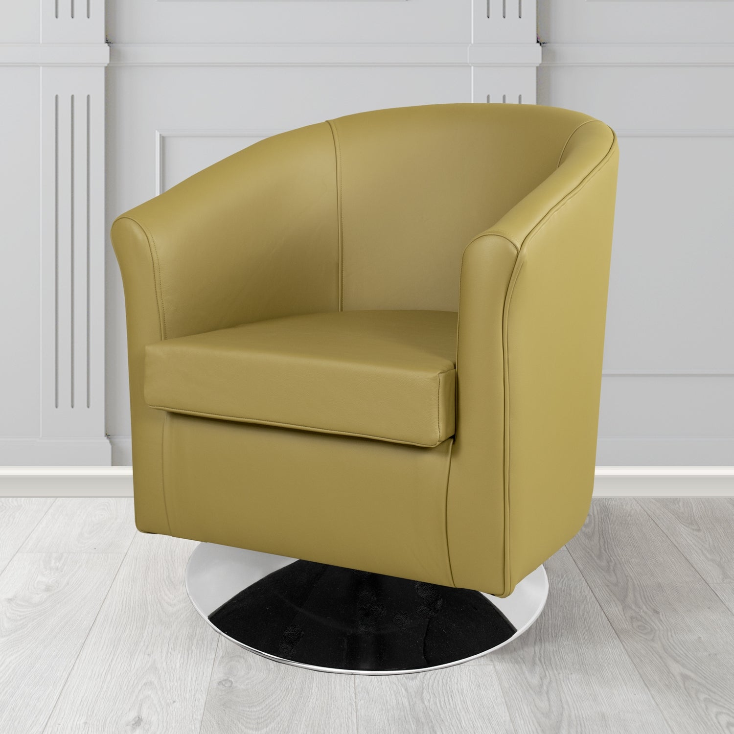 Tuscany Shelly Golders Green Crib 5 Genuine Leather Swivel Tub Chair - The Tub Chair Shop