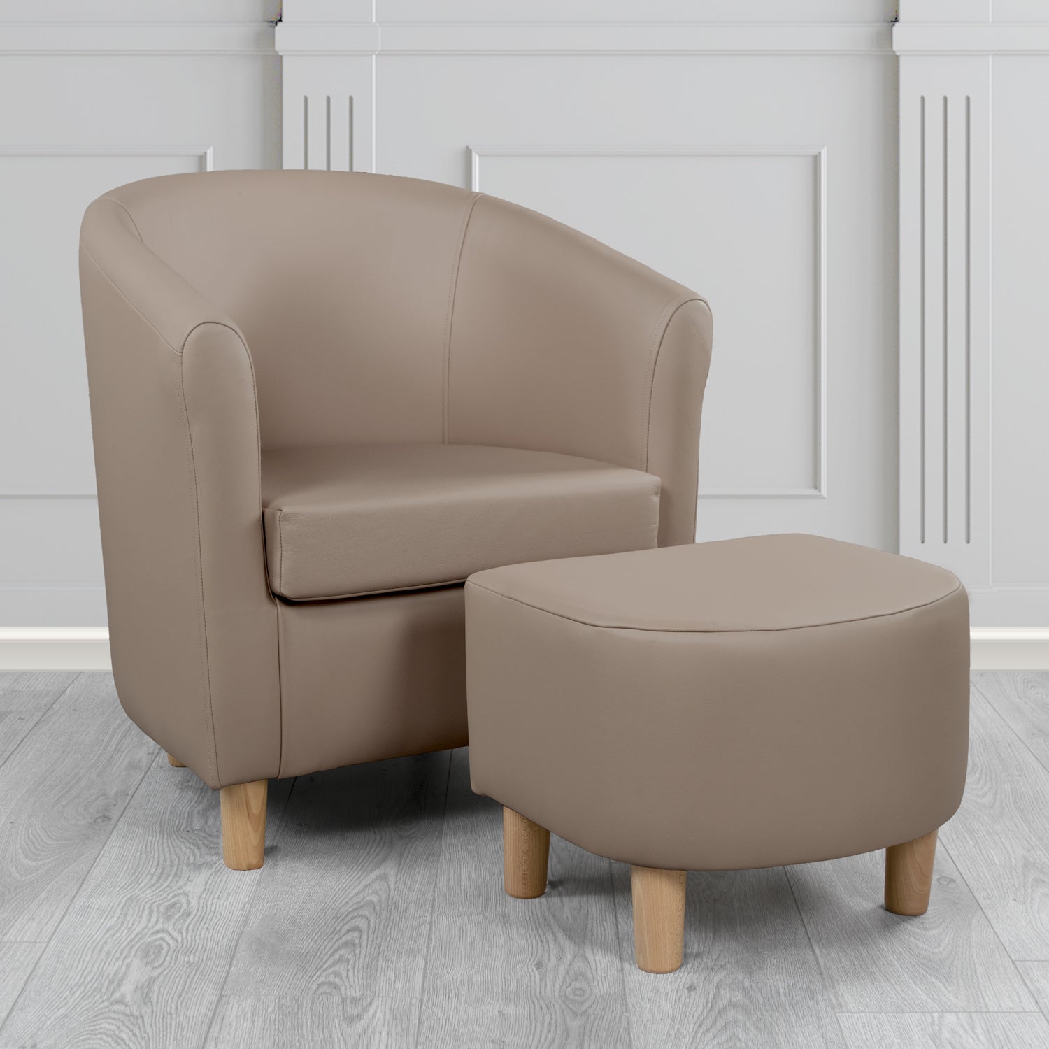 Tuscany Shelly Rocking Crib 5 Genuine Leather Tub Chair & Footstool Set (6617159663658)
