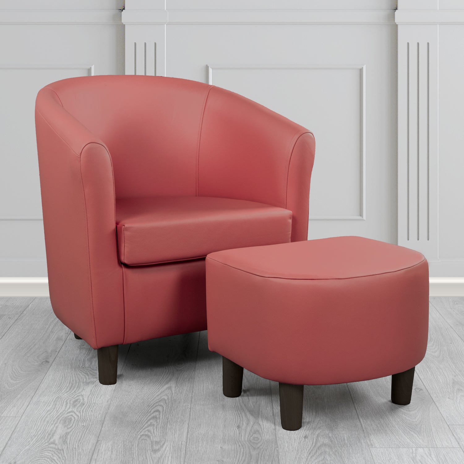 Tuscany Shelly West Crib 5 Genuine Leather Tub Chair & Footstool Set (6617234702378)
