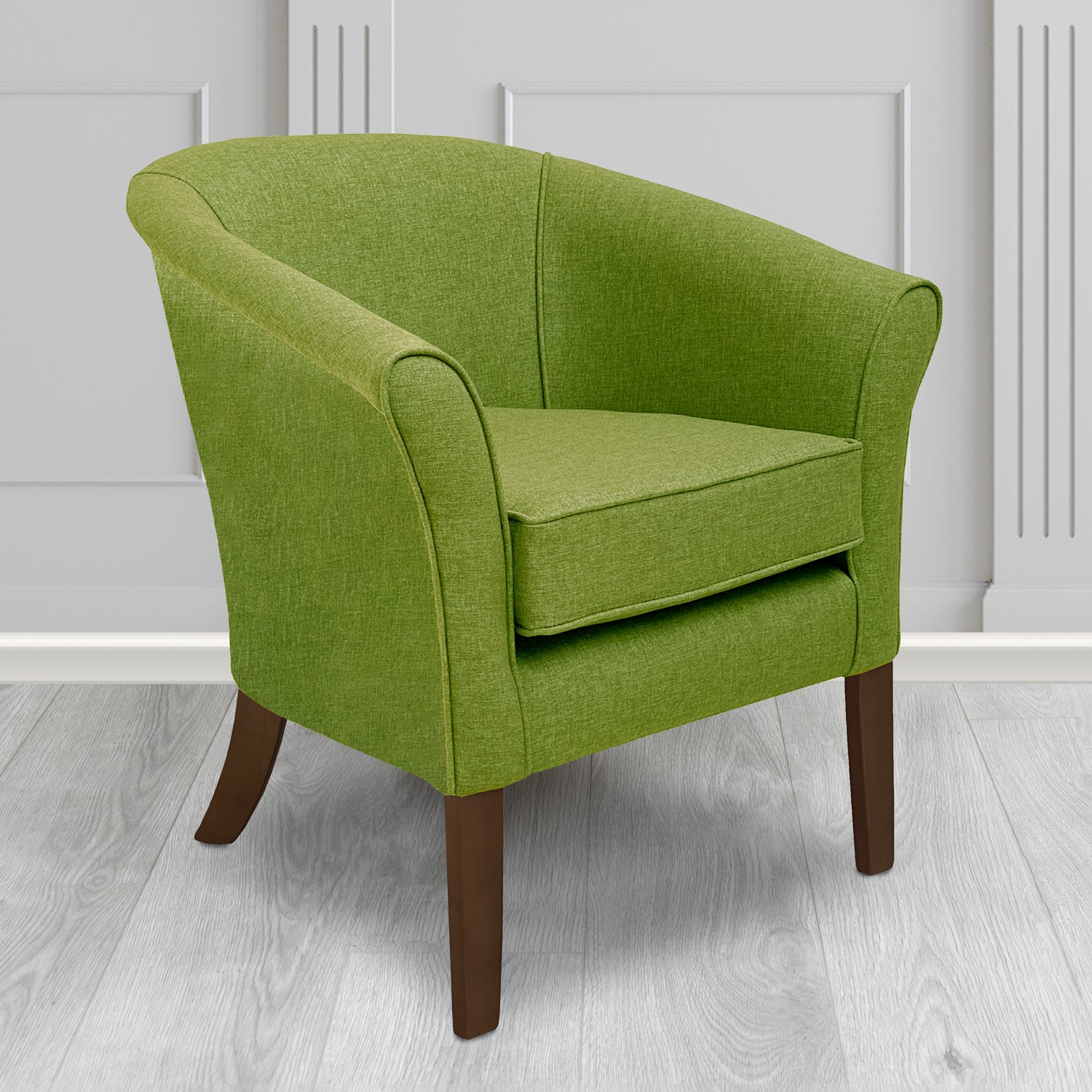 Aspen Tub Chair in Marna 243 Cactus Crib 5 Fabric - Antimicrobial, Stain Resistant & Waterproof - The Tub Chair Shop