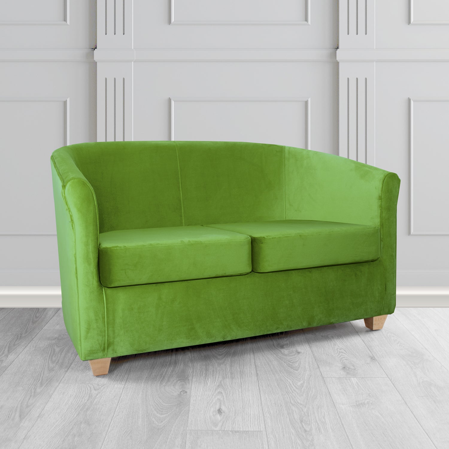 Cannes 2 Seater Tub Sofa in Sekers Fabrics Varna Columbia Crib 5 Velvet Fabric