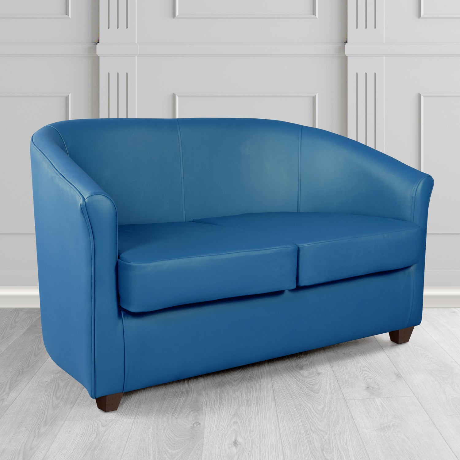 Cannes 2 Seater Tub Sofa in Madrid Royal Faux Leather - The Tub Chair Shop