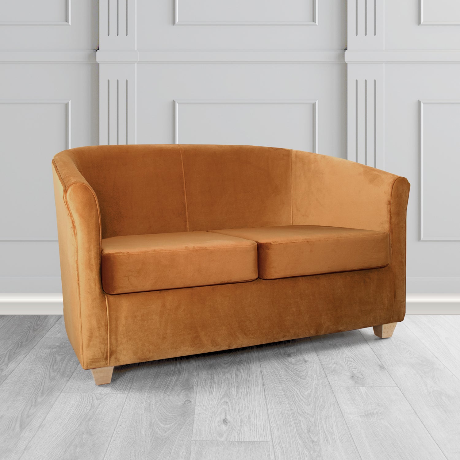 Cannes 2 Seater Tub Sofa in Sapore Crib 5 Velvet Fabric