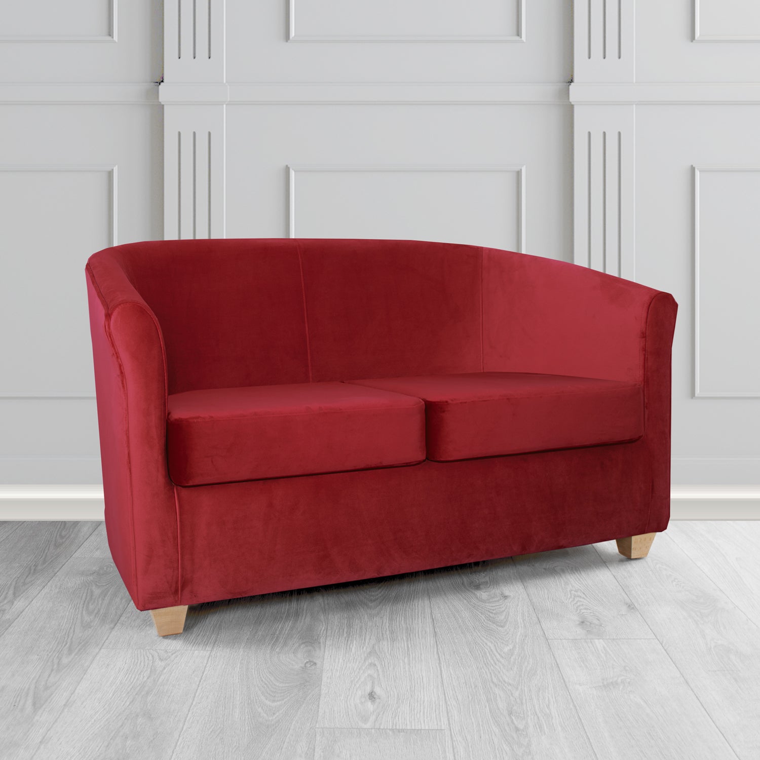 Cannes 2 Seater Tub Sofa in Sapore Crib 5 Velvet Fabric