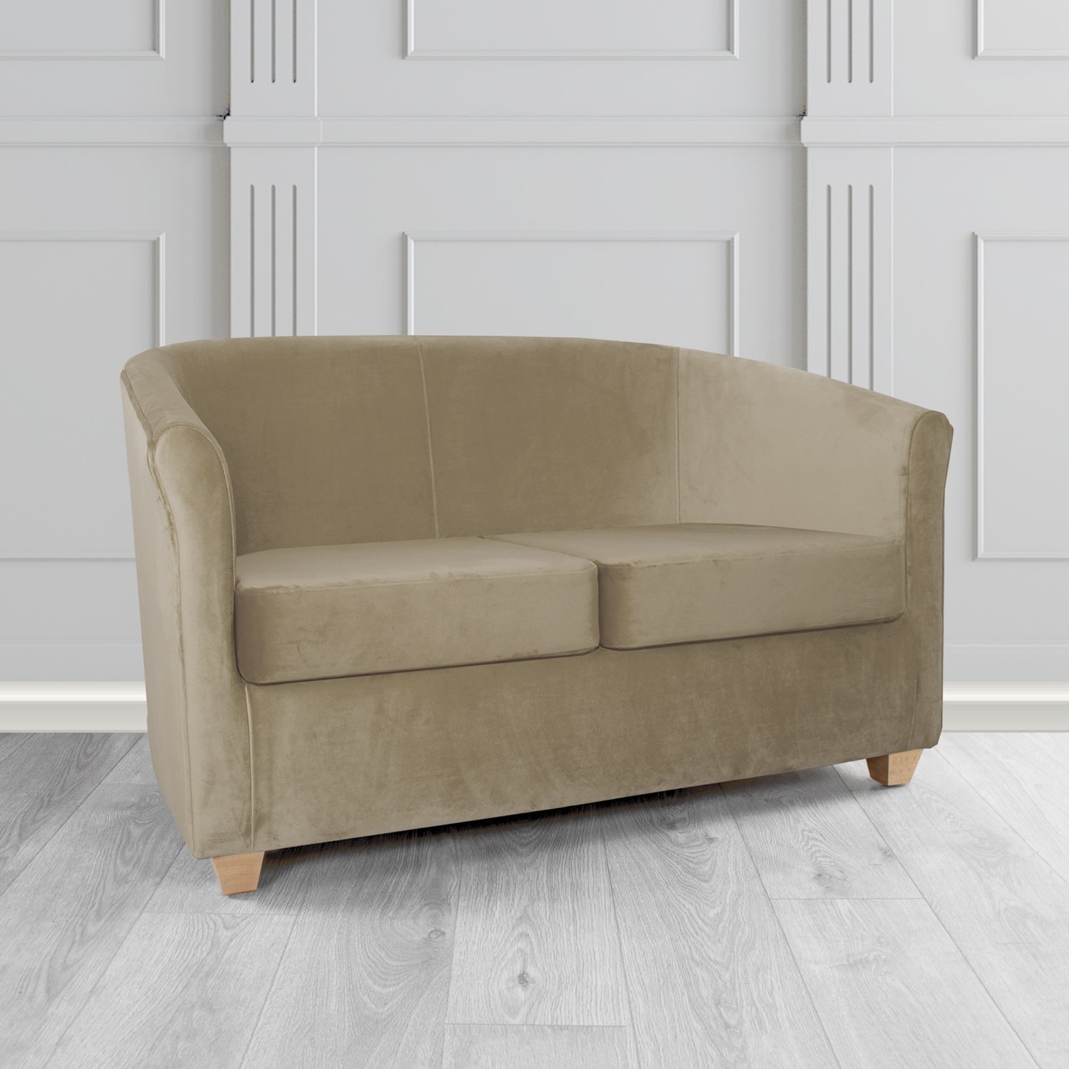Cannes 2 Seater Tub Sofa in Sapore Crib 5 Velvet Fabric