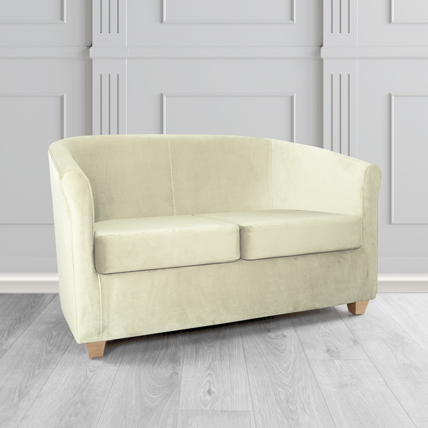 Cannes 2 Seater Tub Sofa in Sapore Crib 5 Velvet Fabric