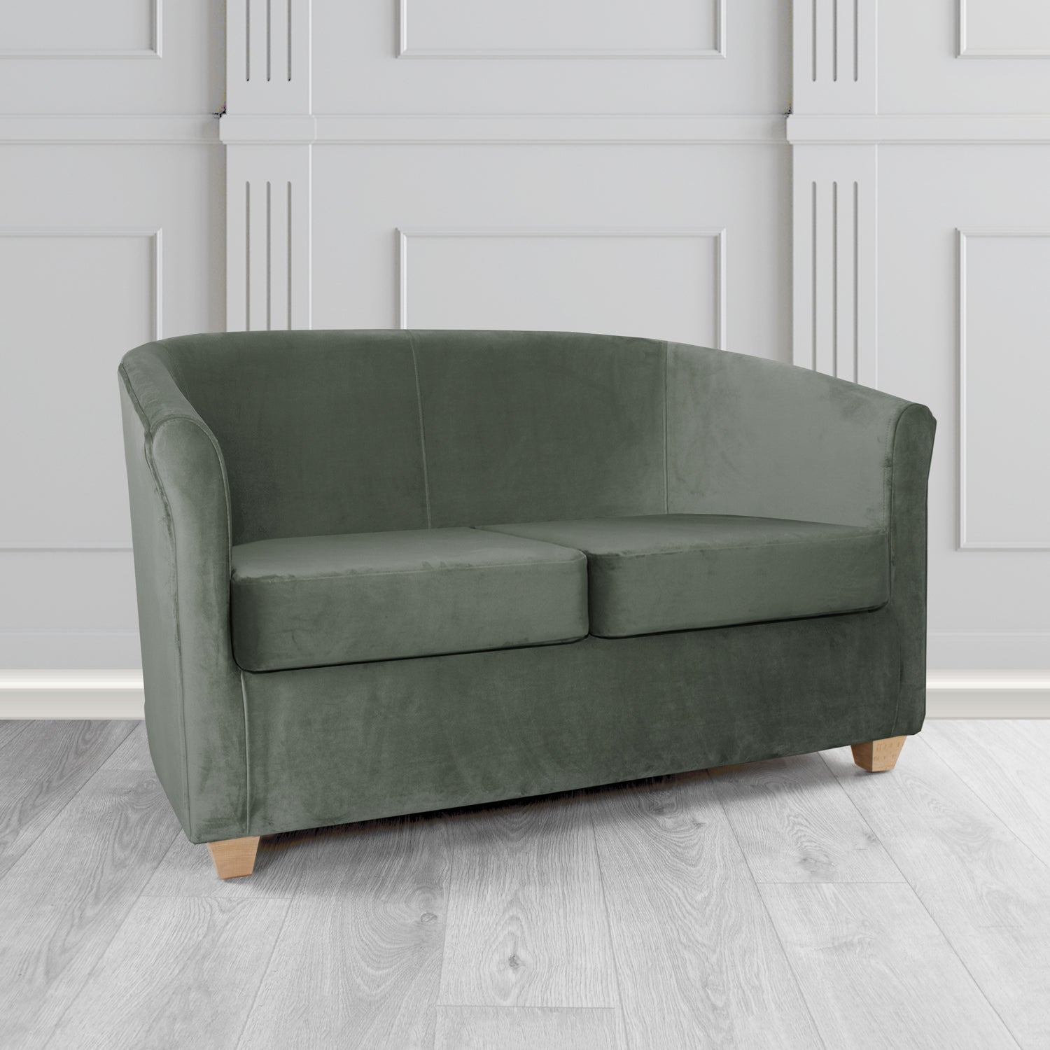 Cannes 2 Seater Tub Sofa in Sapore Crib 5 Velvet Fabric