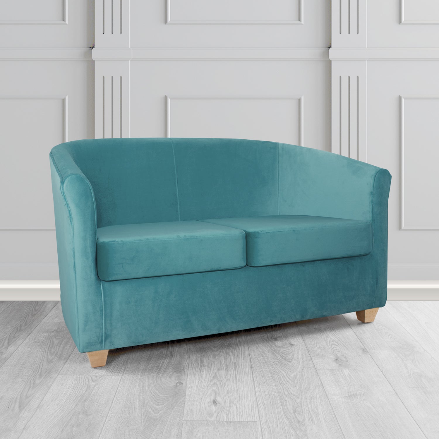 Cannes 2 Seater Tub Sofa in Sapore Crib 5 Velvet Fabric