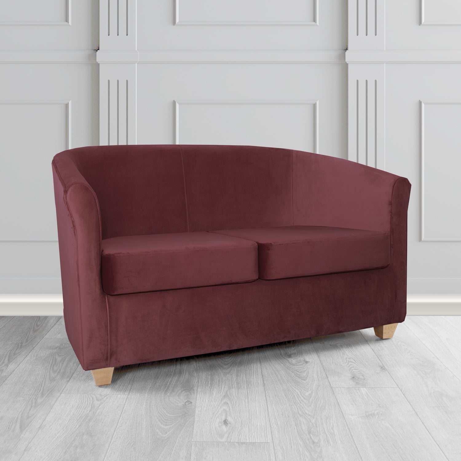 Cannes 2 Seater Tub Sofa in Sapore Crib 5 Velvet Fabric