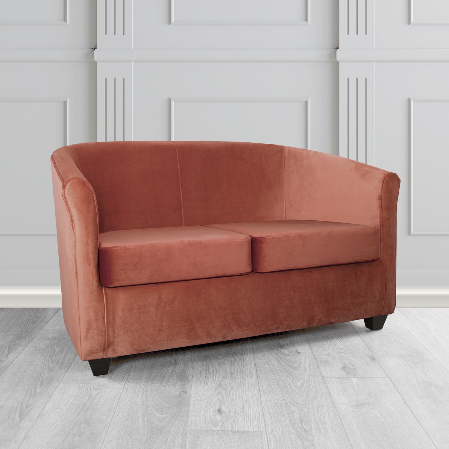 Cannes 2 Seater Tub Sofa in Sapore Crib 5 Velvet Fabric