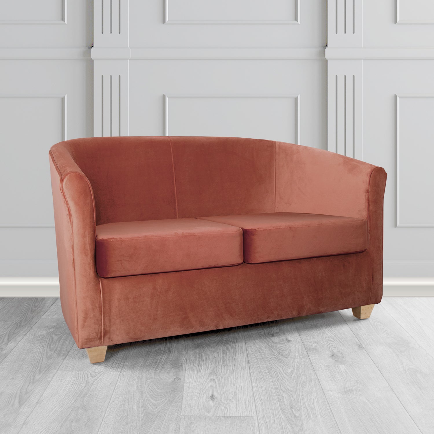 Cannes 2 Seater Tub Sofa in Sapore Crib 5 Velvet Fabric