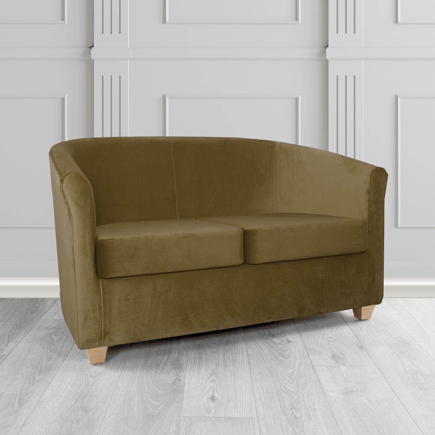 Cannes 2 Seater Tub Sofa in Sapore Crib 5 Velvet Fabric