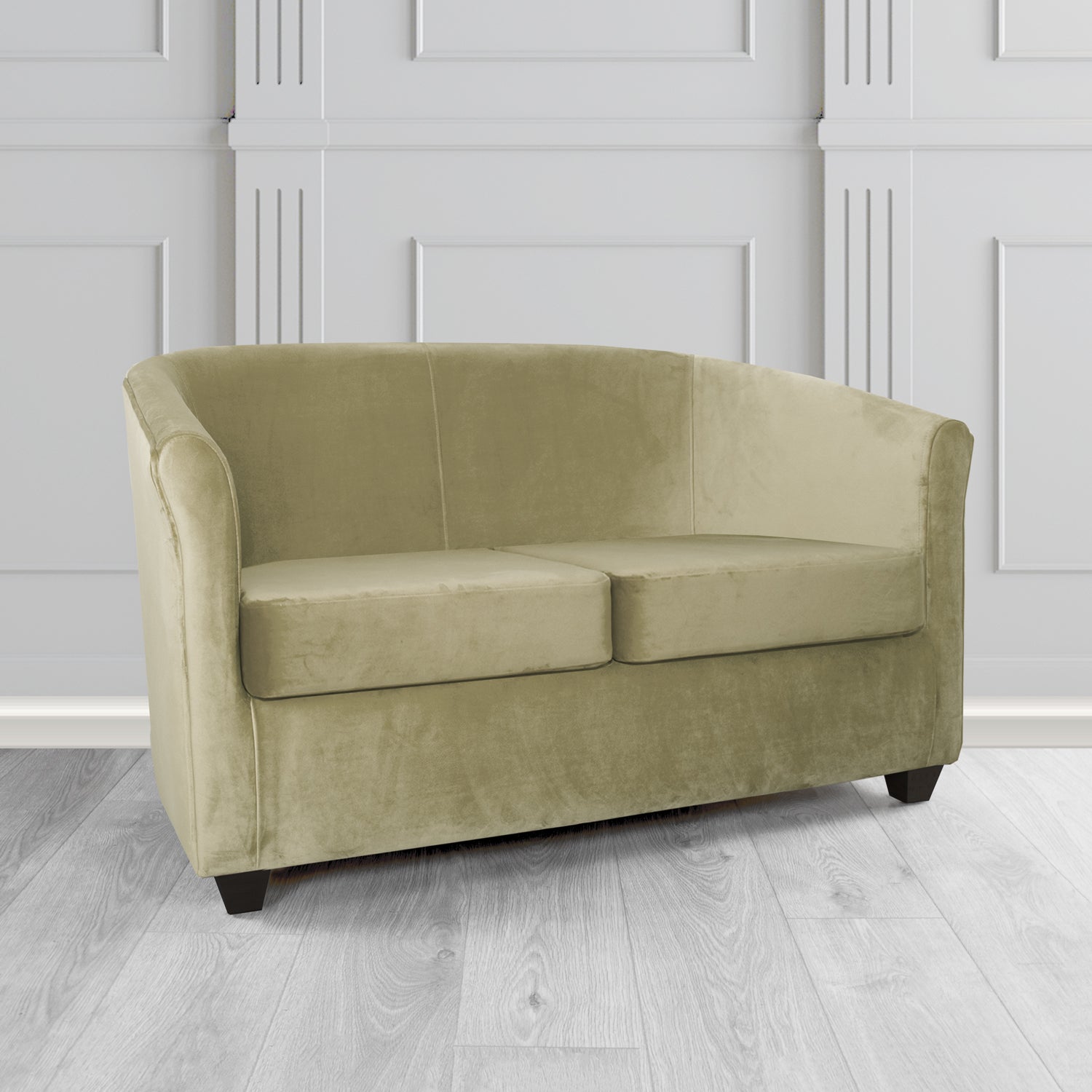 Cannes 2 Seater Tub Sofa in Sapore Crib 5 Velvet Fabric