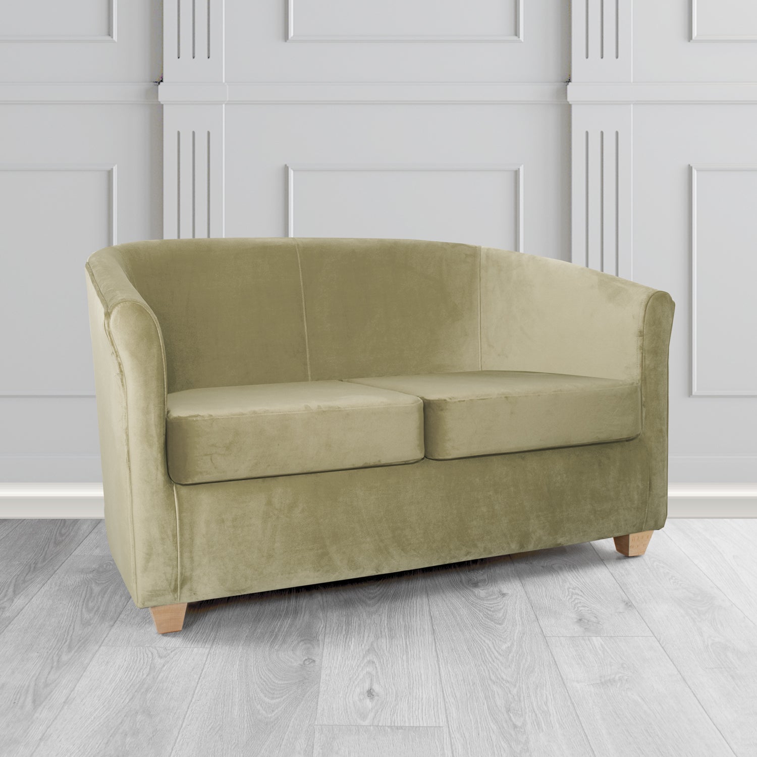 Cannes 2 Seater Tub Sofa in Sapore Crib 5 Velvet Fabric