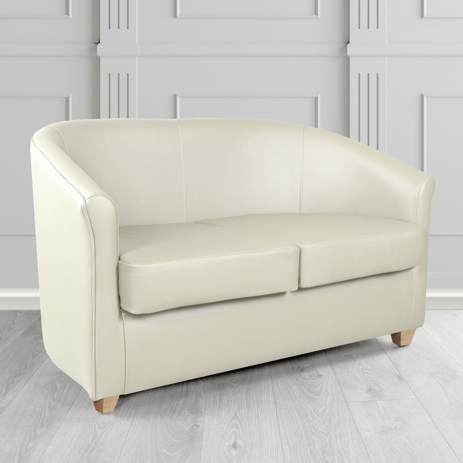 Cannes 2 Seater Tub Sofa in Shelly Crib 5 Genuine Leather