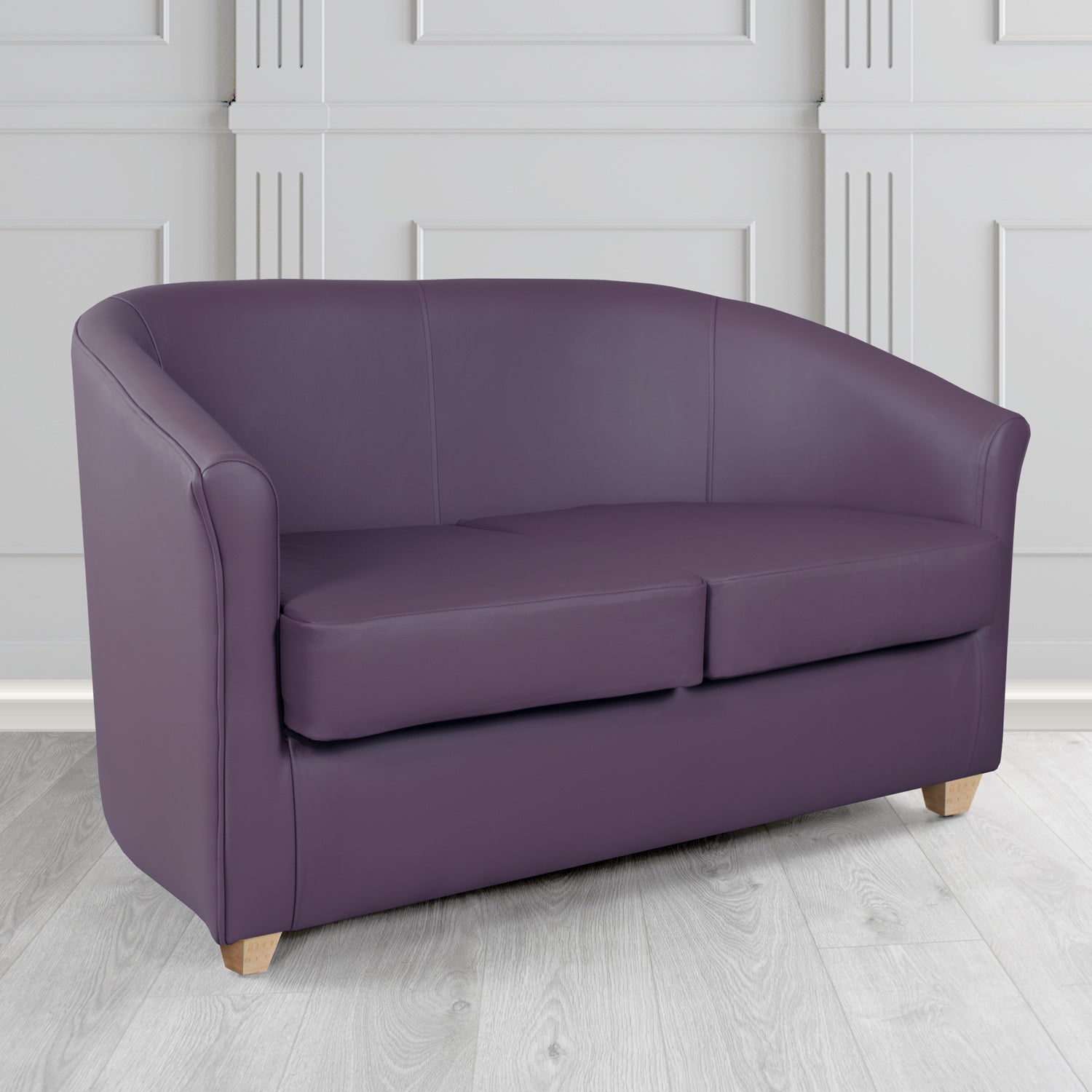 Cannes 2 Seater Tub Sofa in Shelly Crib 5 Genuine Leather