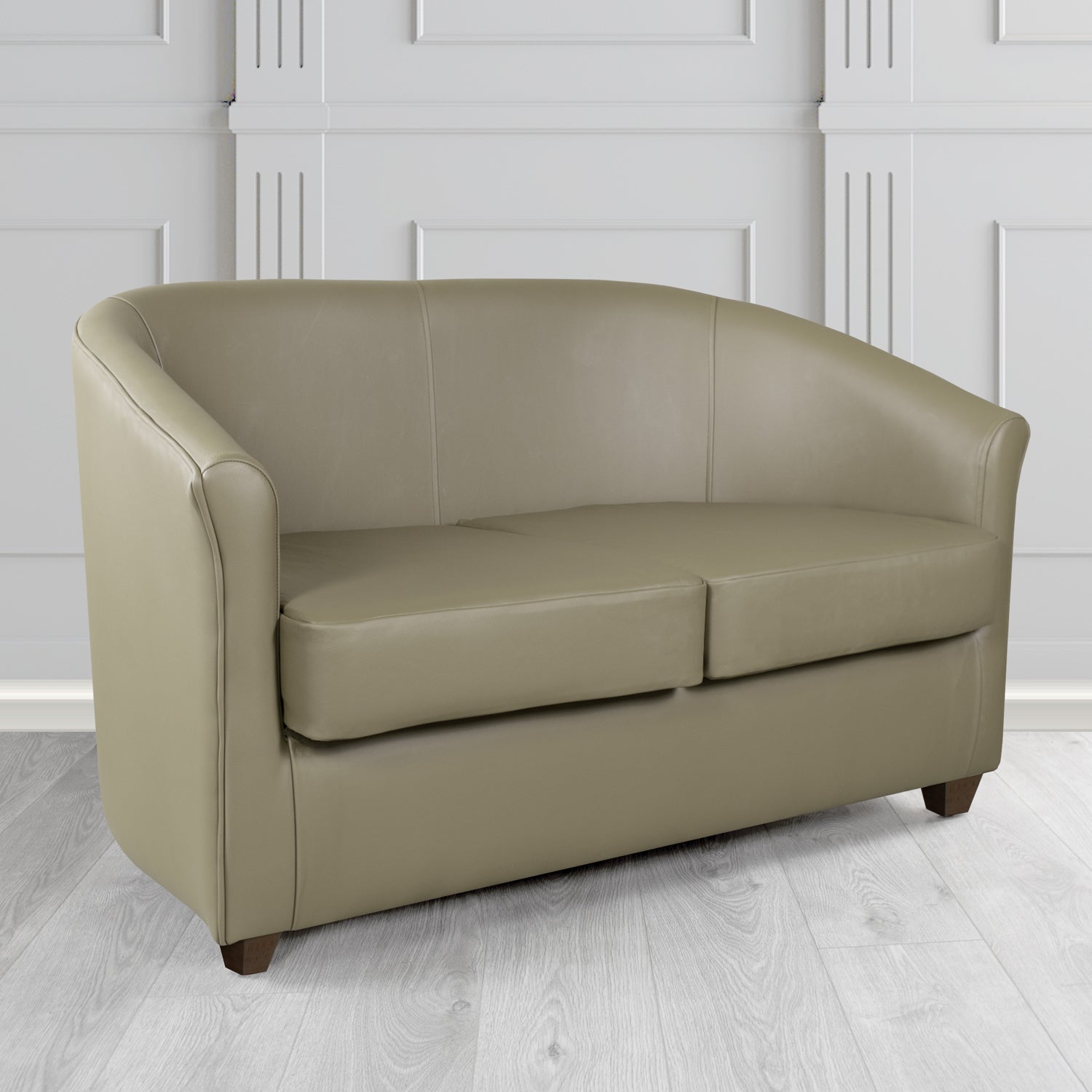 Cannes 2 Seater Tub Sofa in Shelly Crib 5 Genuine Leather