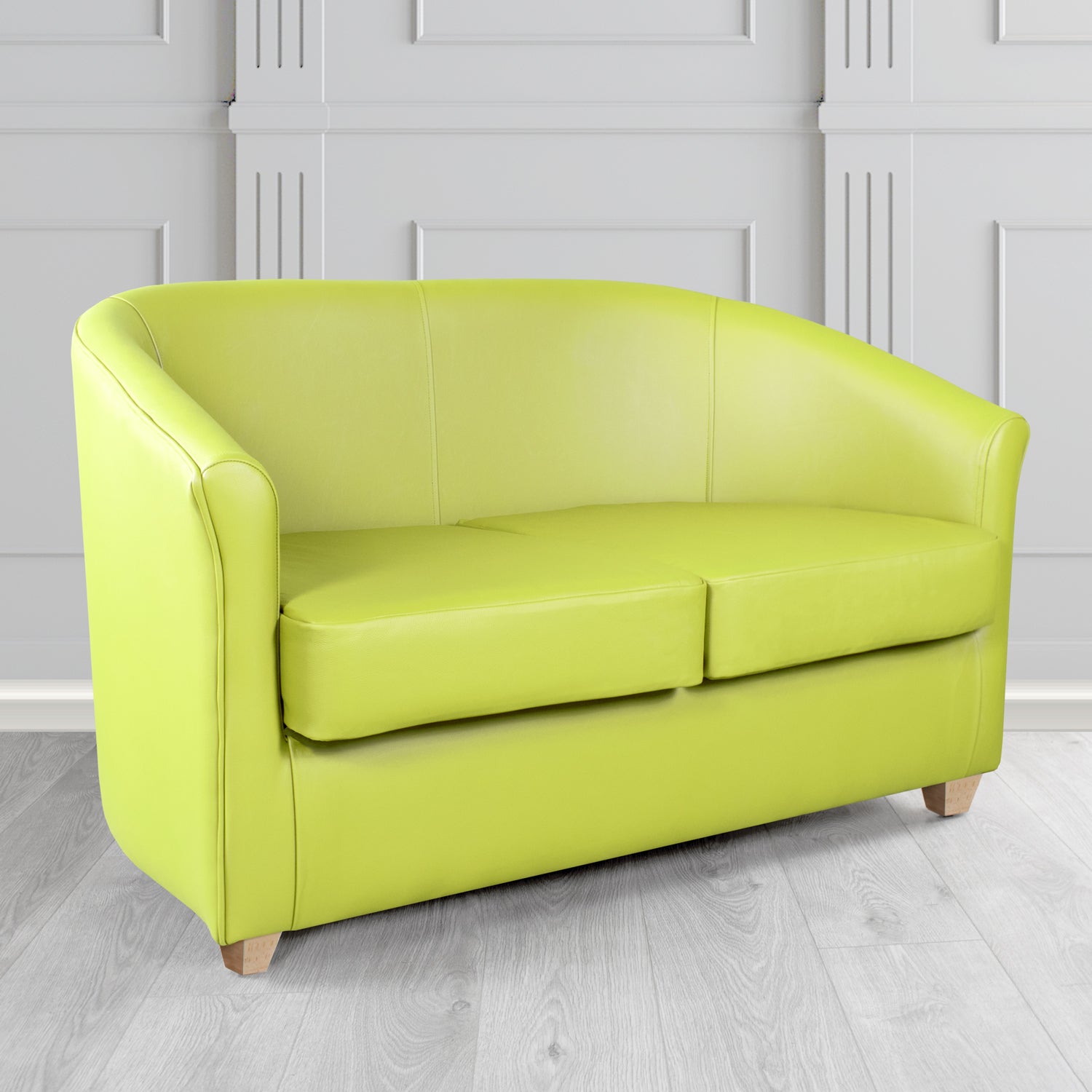 Cannes 2 Seater Tub Sofa in Shelly Crib 5 Genuine Leather