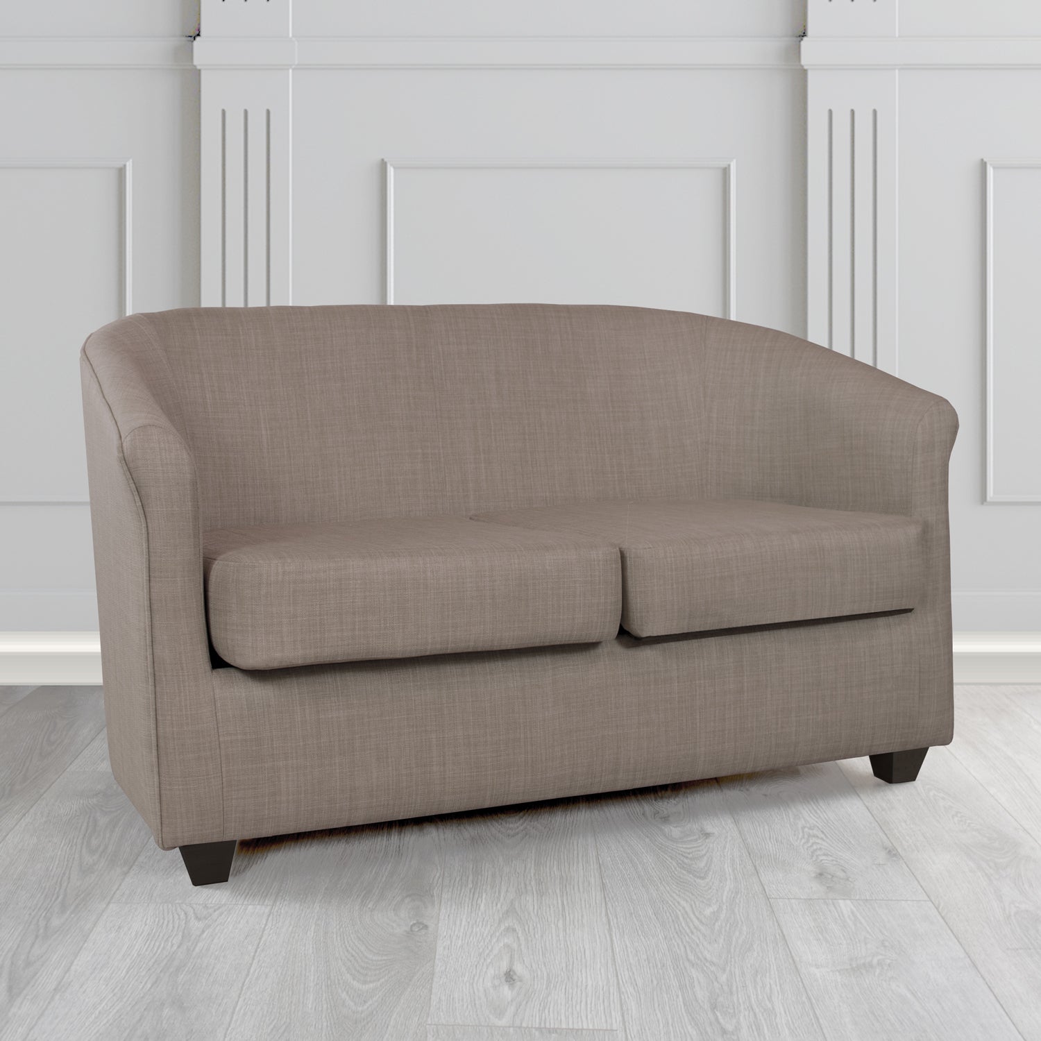 Cannes 2 Seater Tub Sofa in Charles Linen Fabric