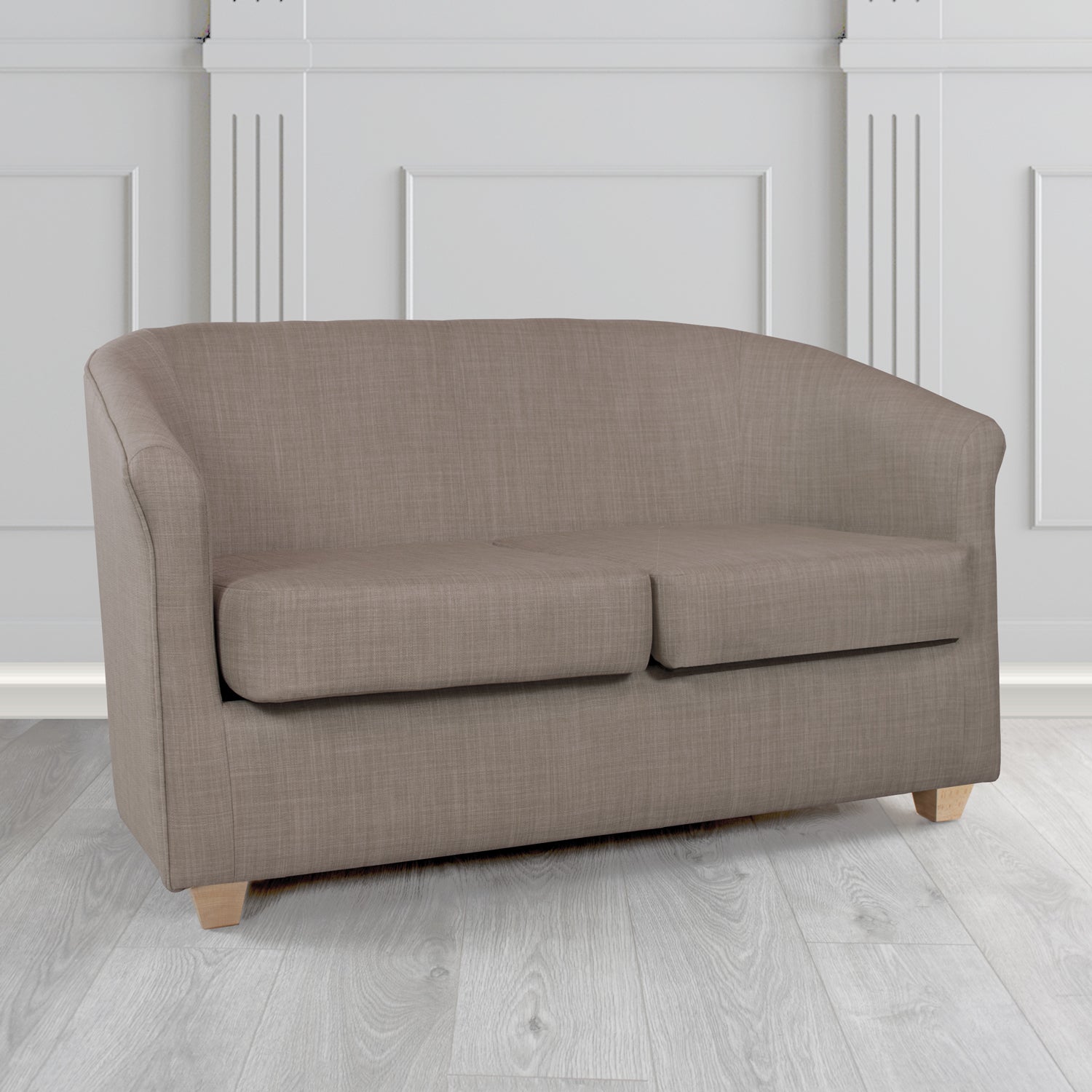 Cannes 2 Seater Tub Sofa in Charles Linen Fabric