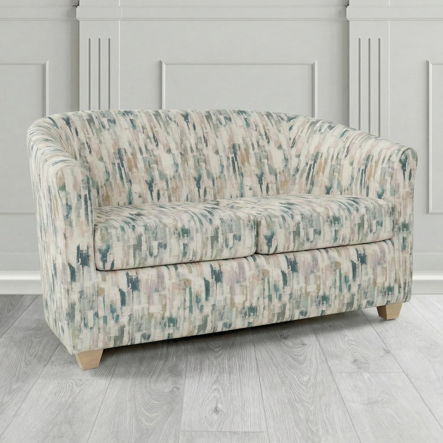 Cannes 2 Seater Tub Sofa in Fryett's Aura Abstract Pattern Fabric