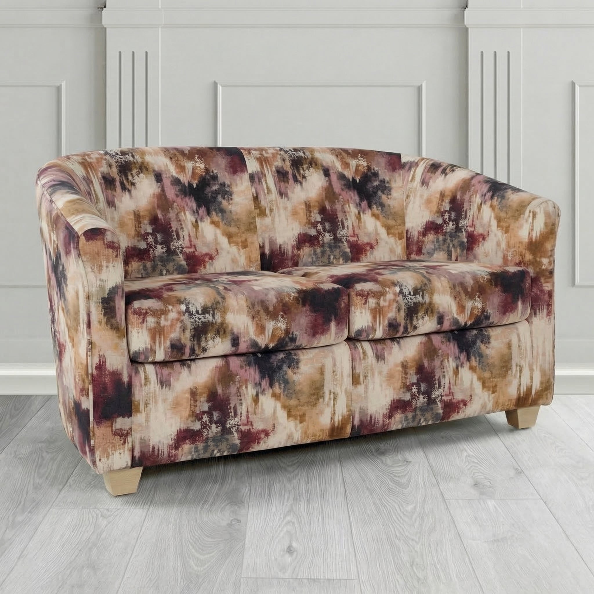 Cannes 2 Seater Tub Sofa in Fryett's Kala Abstract Fabric
