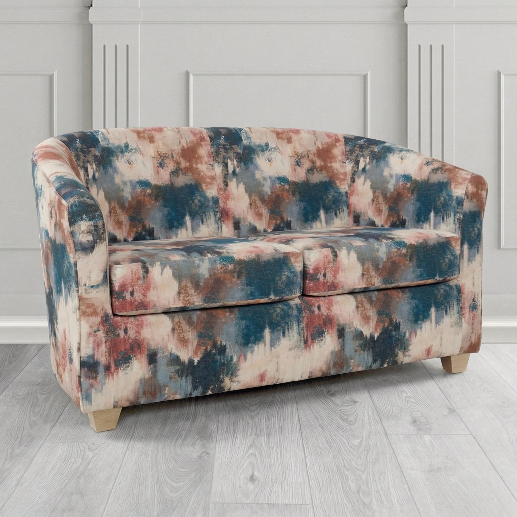 Cannes 2 Seater Tub Sofa in Fryett's Kala Abstract Fabric
