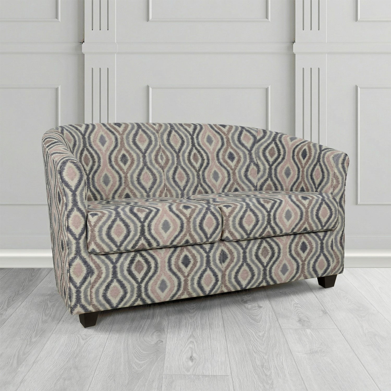 Cannes 2 Seater Tub Sofa in Fryett's Verrusio Geometric Fabric